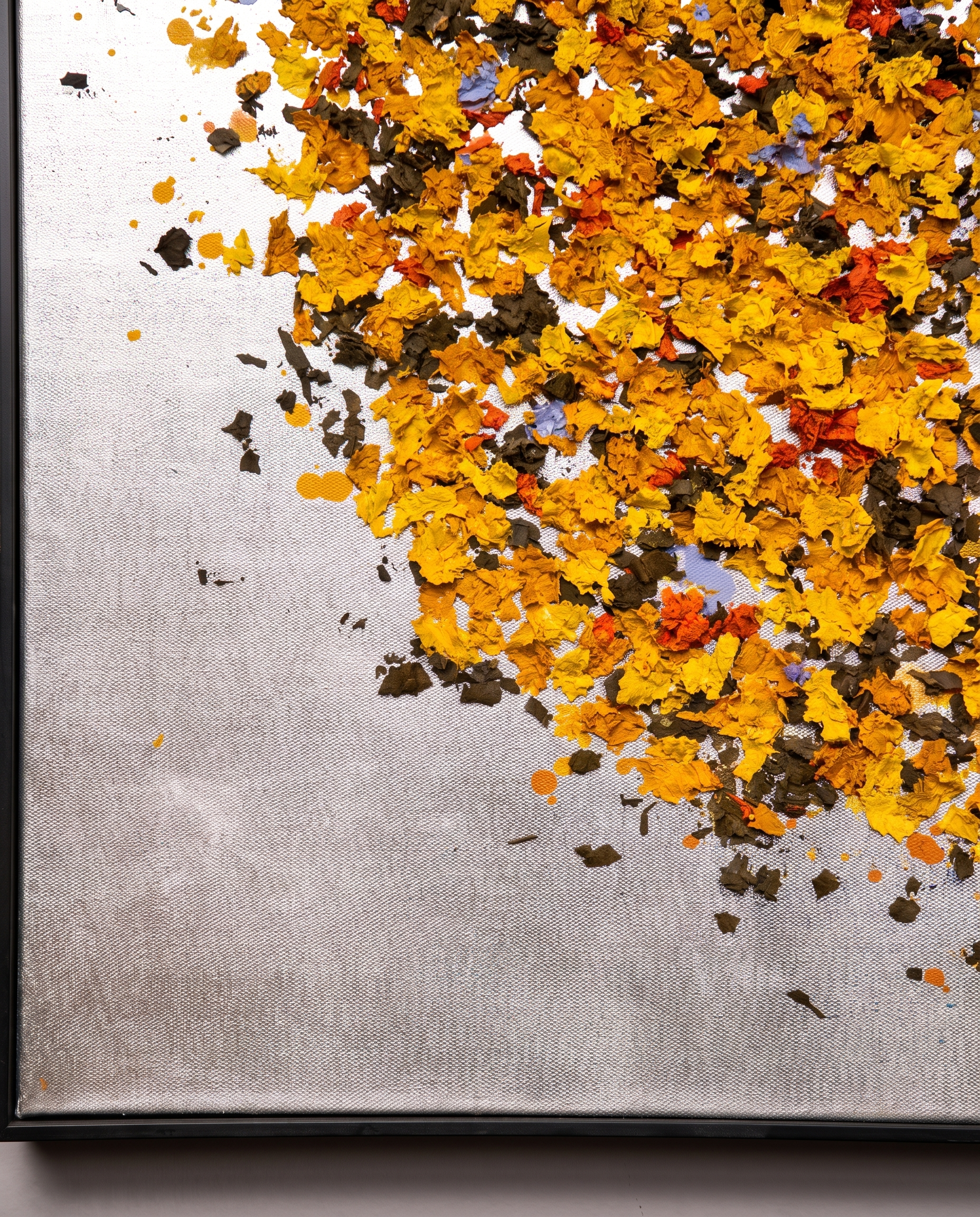 Golden Blooms - Floral Blossom Modern Wallart