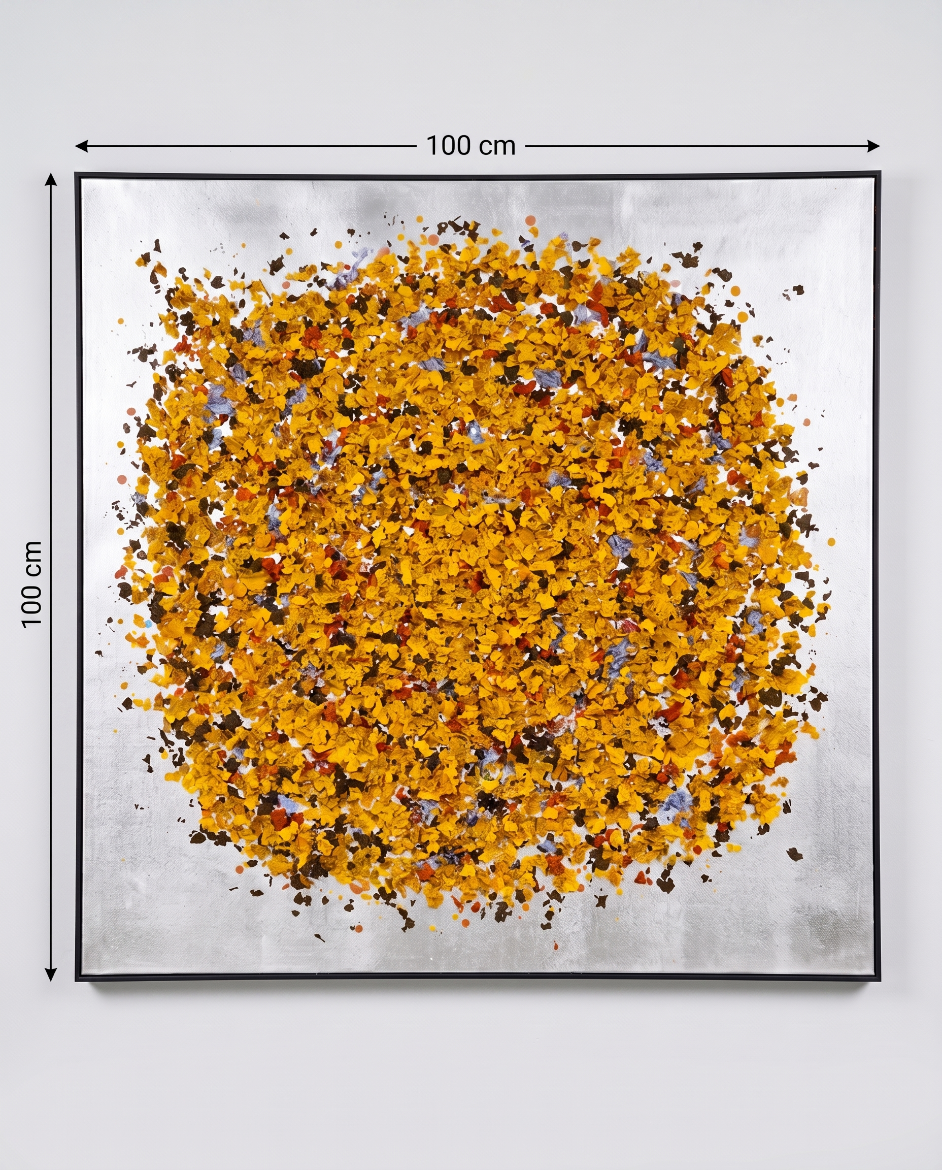 Golden Blooms - Floral Blossom Modern Wallart