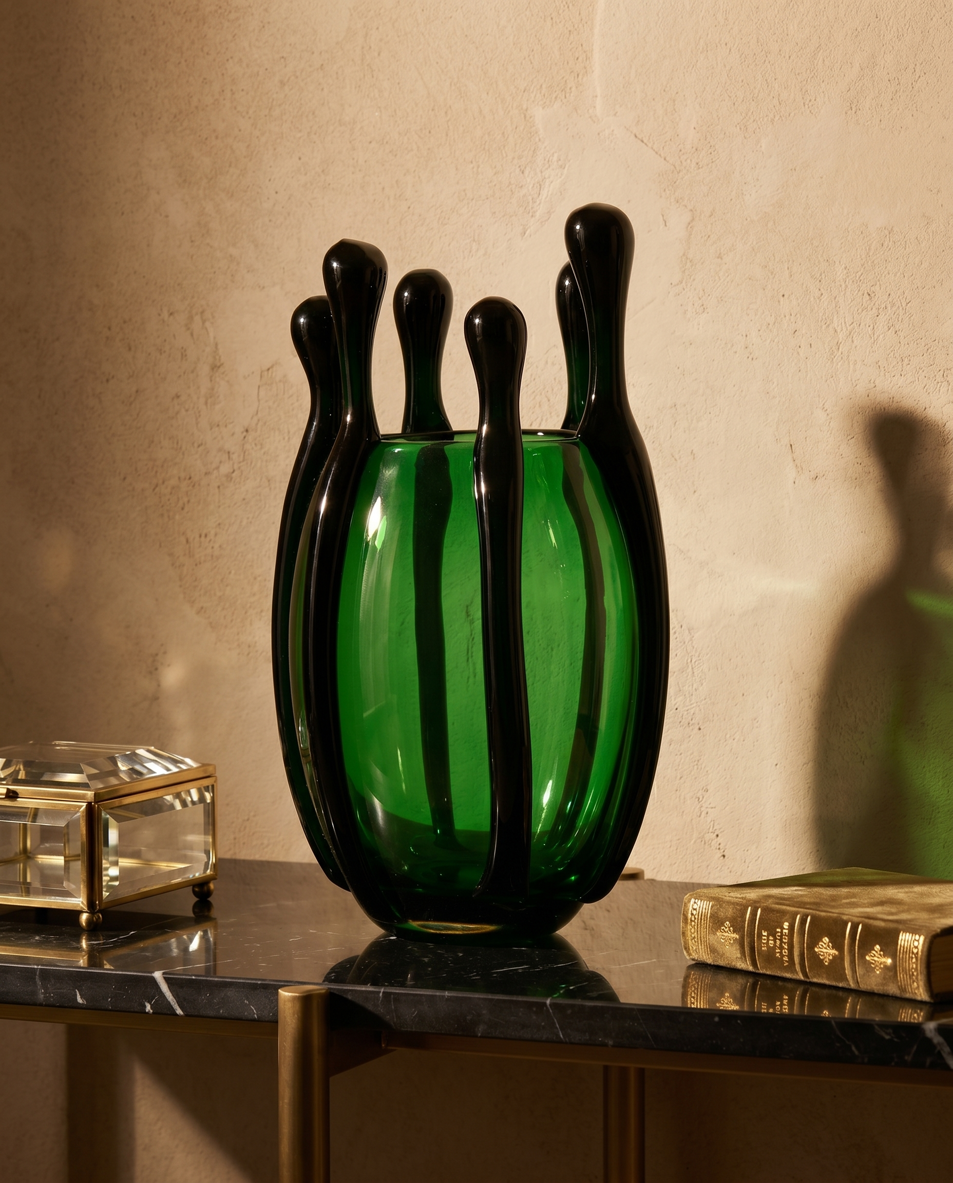 Drop Tail Modern Vase - Crystal Glass