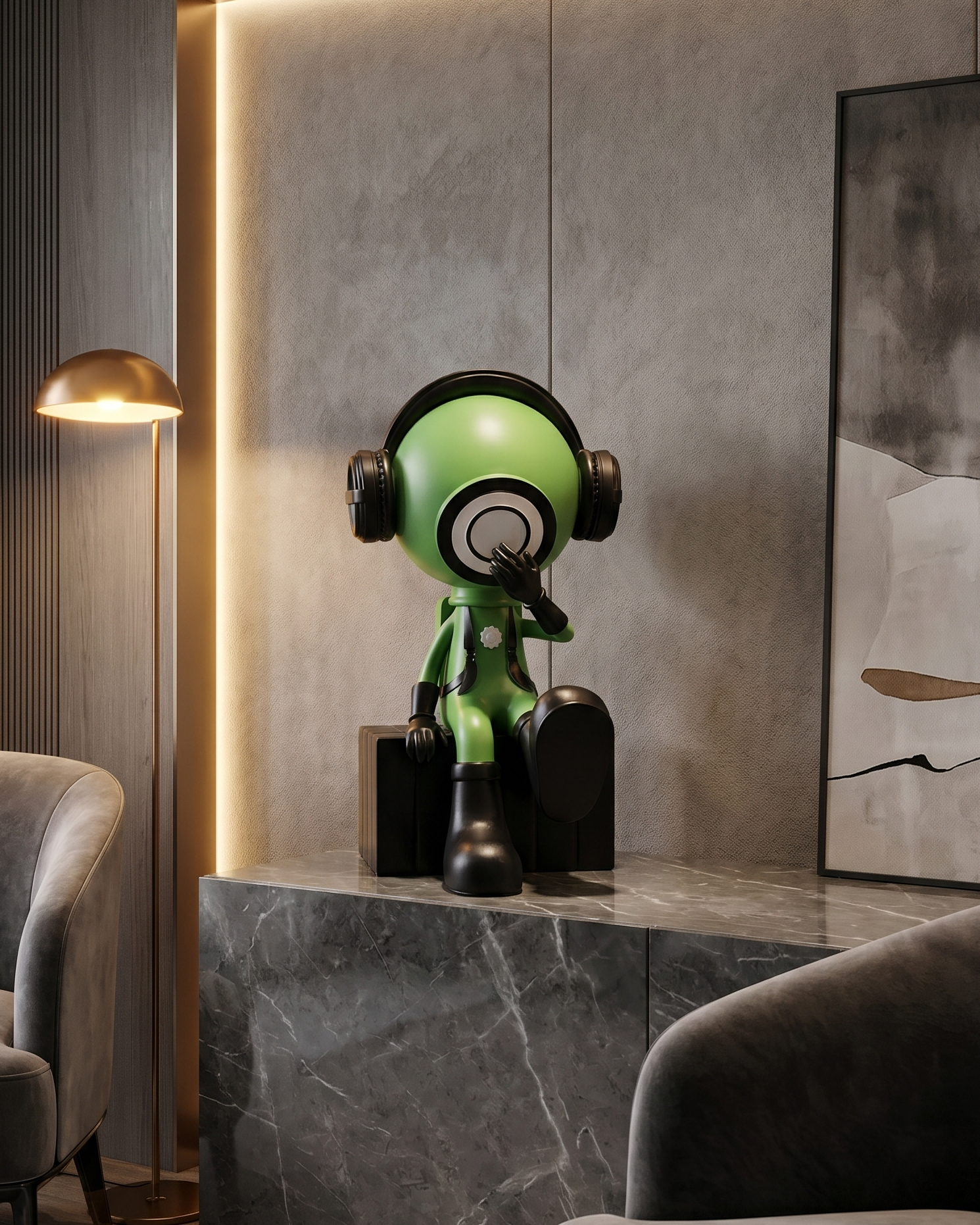 Rio Cool Green Astronaut Figurine