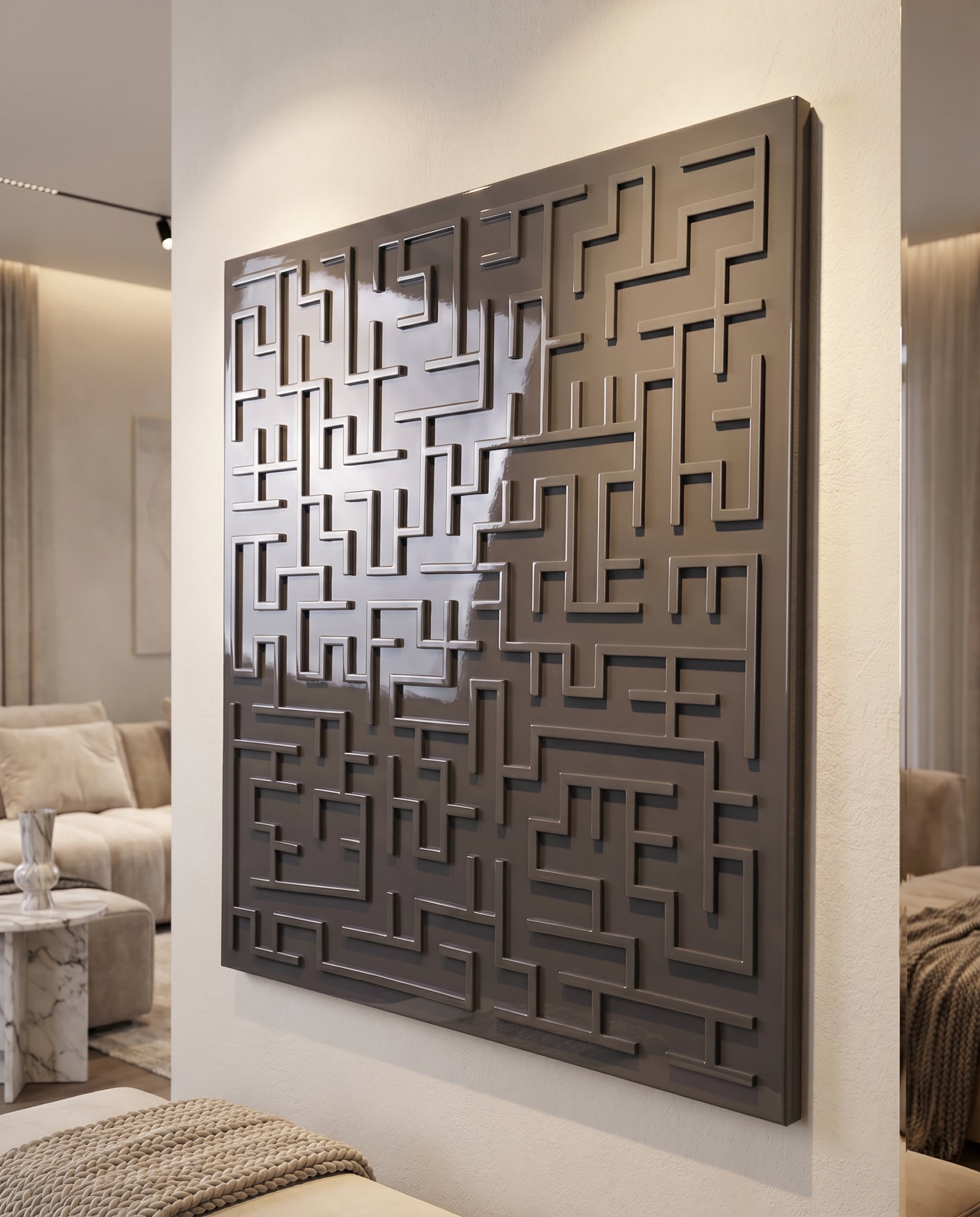 Grey Harmony Maze Wall Art