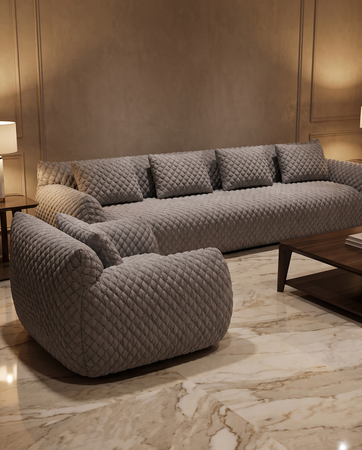 Cielo Comfy Sofa - Grey
