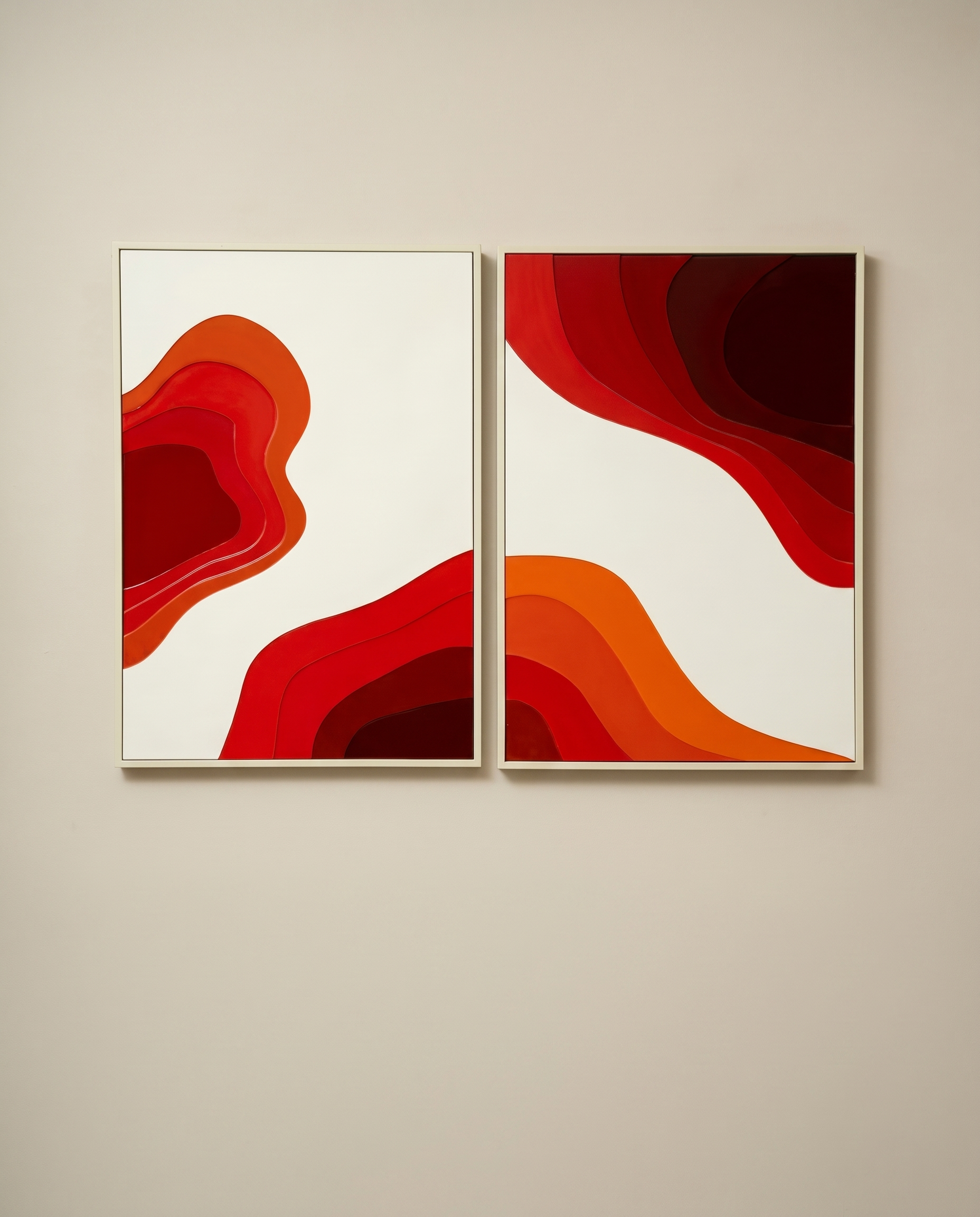 Crimson Currents - Abstract Acrylic Wall Art