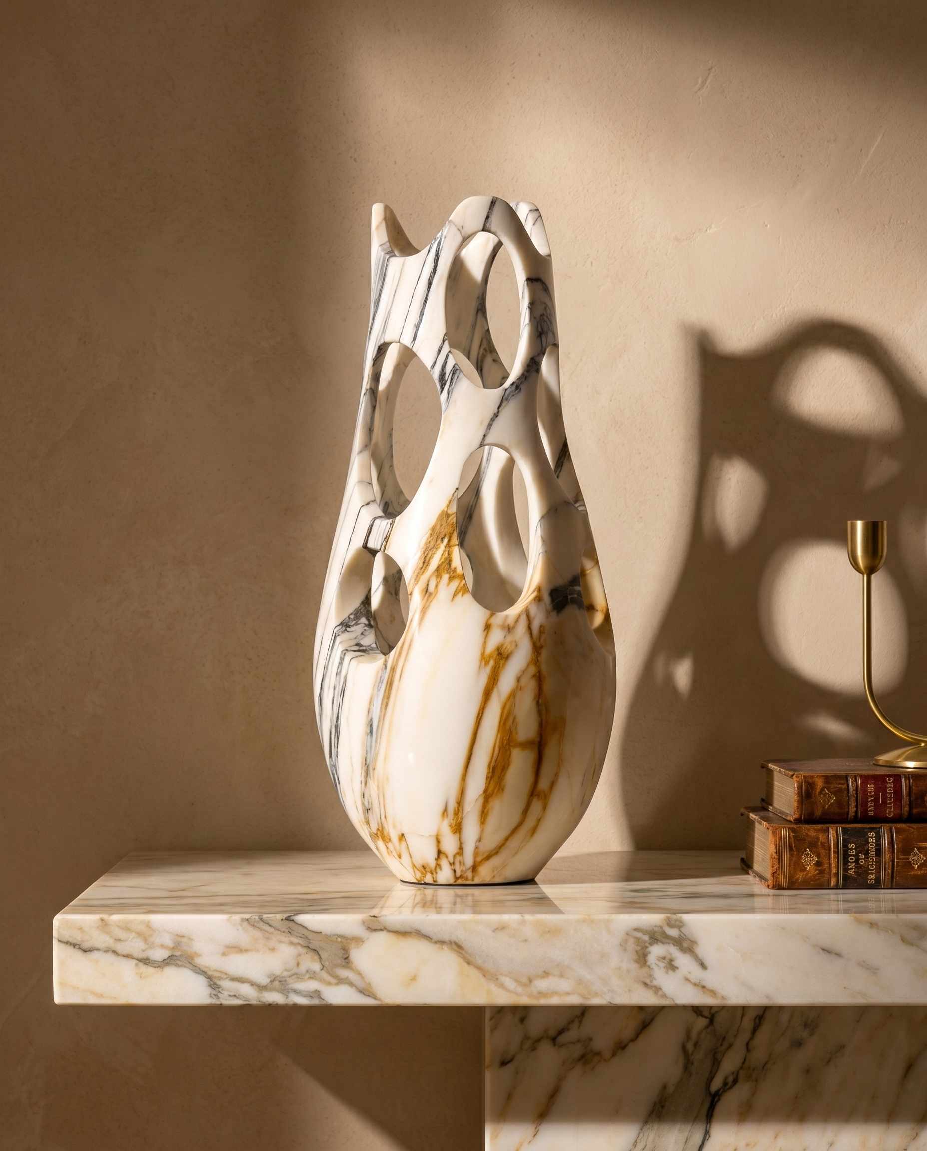 Ivory Crest Marble Decor