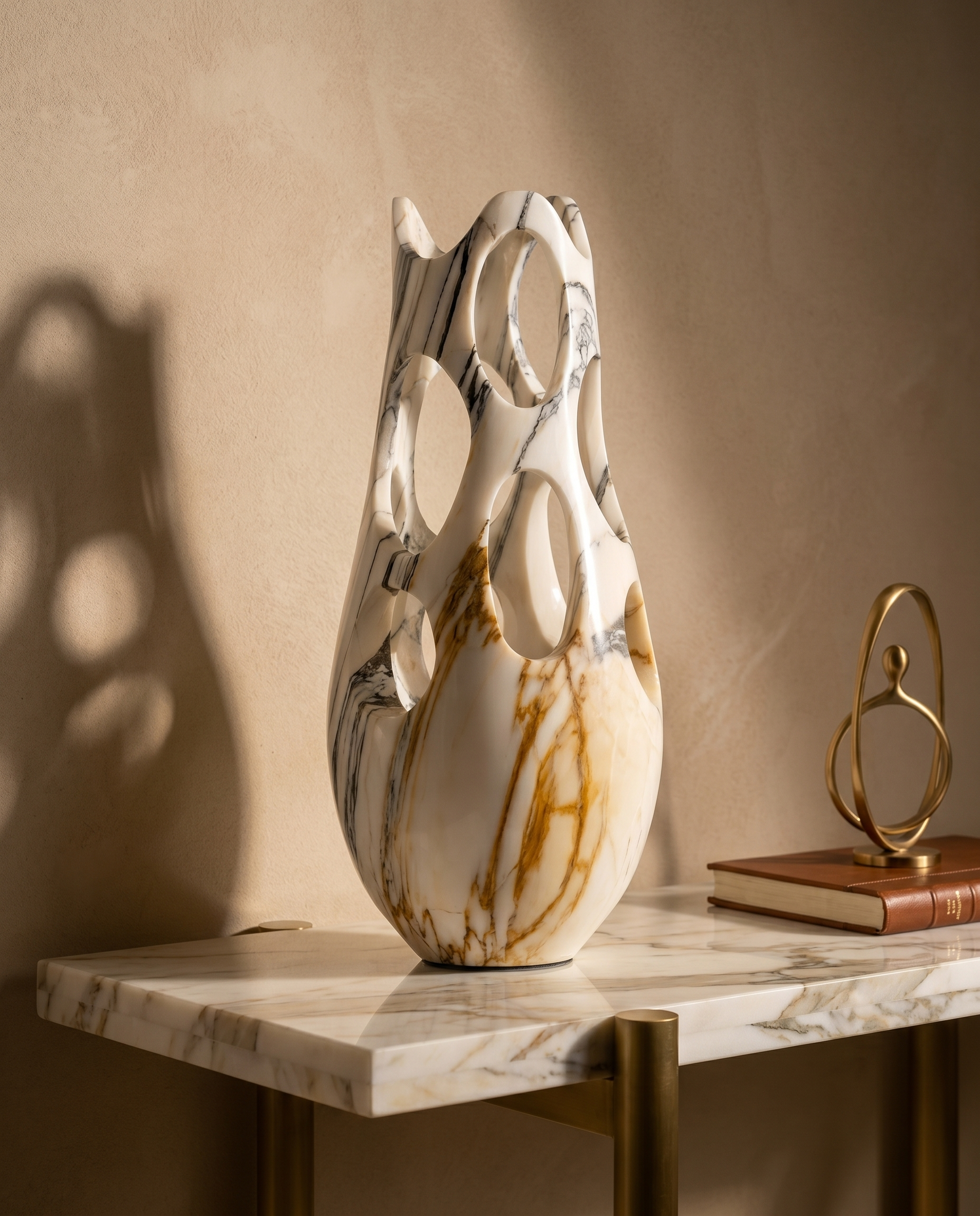 Ivory Crest Marble Decor