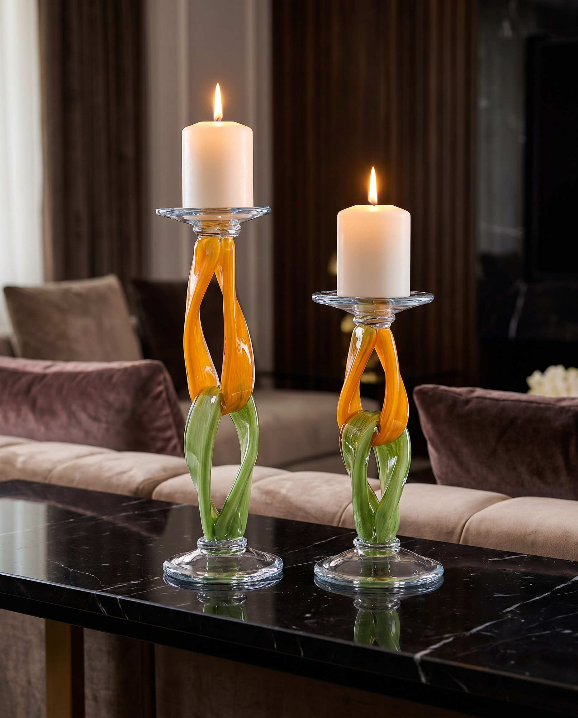 Duala Knot Crystal Candle Holder