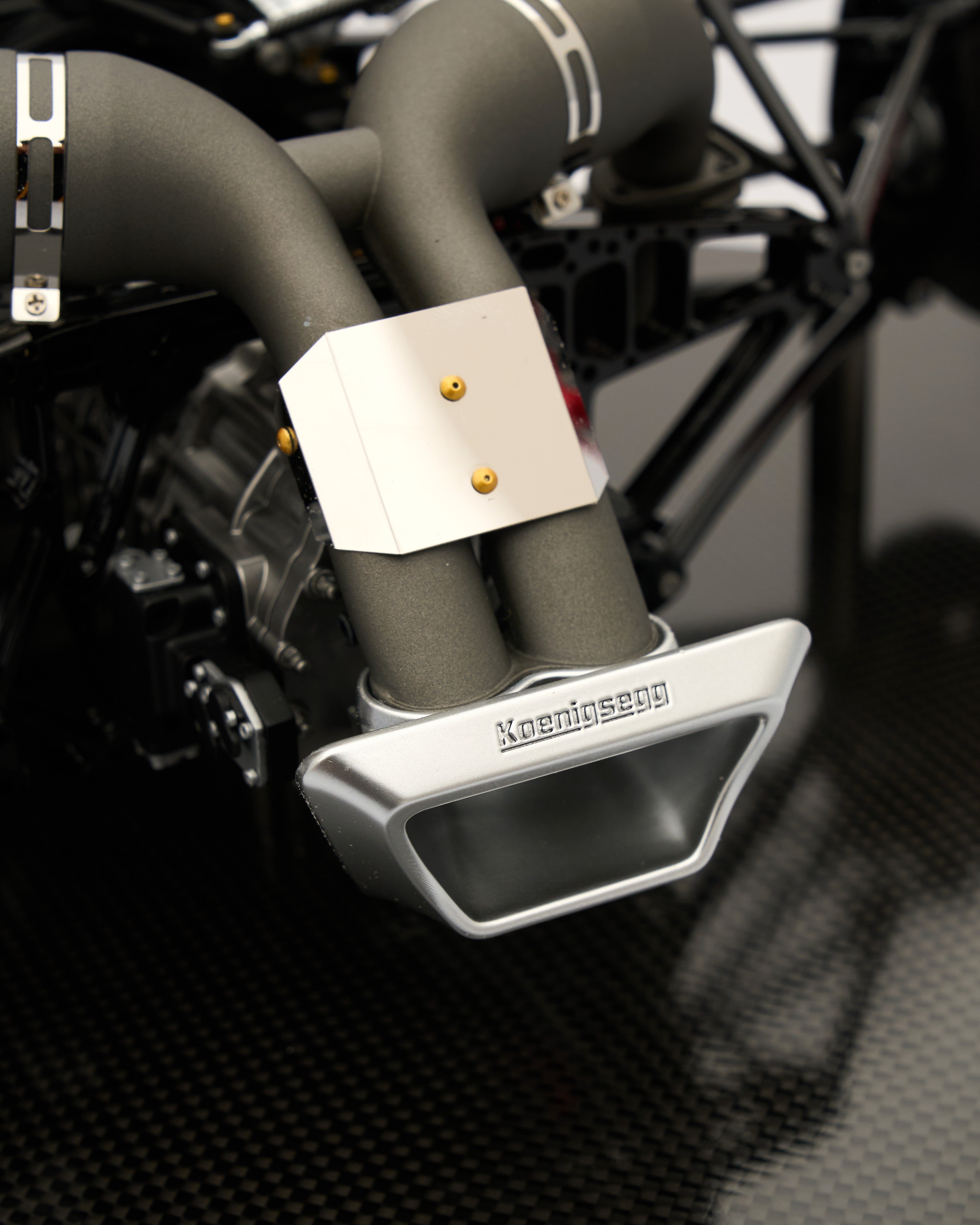 Koenigsegg Agera RS Engine Scale Model styled as a luxury automotive collectible for modern interior displays
