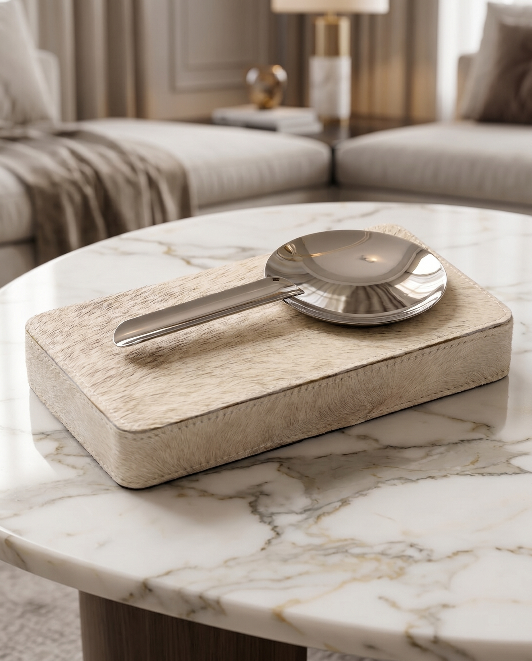 Zya Natural Horse Hair Rectangular Ashtray