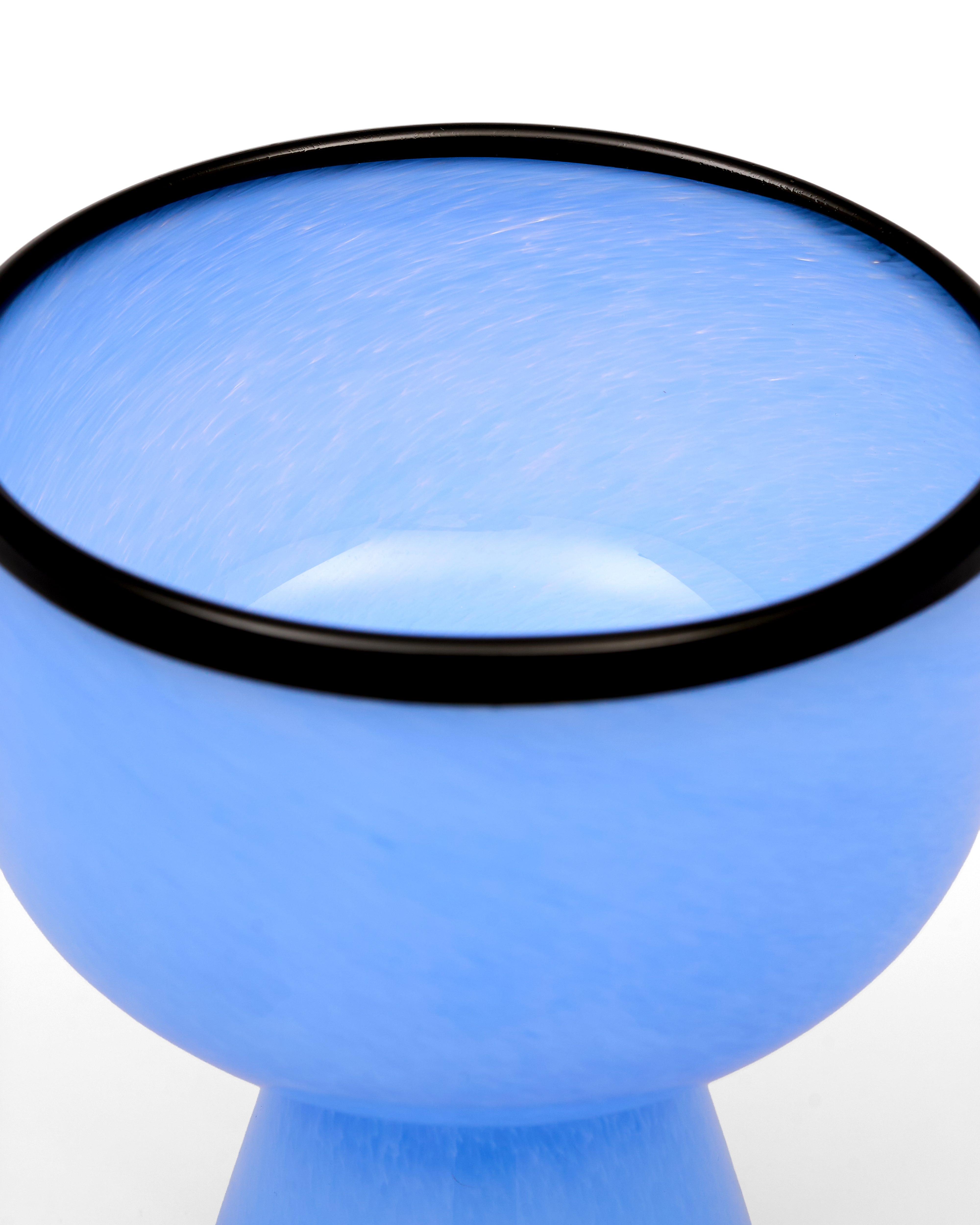 Eliana Blue Conical Vase Small