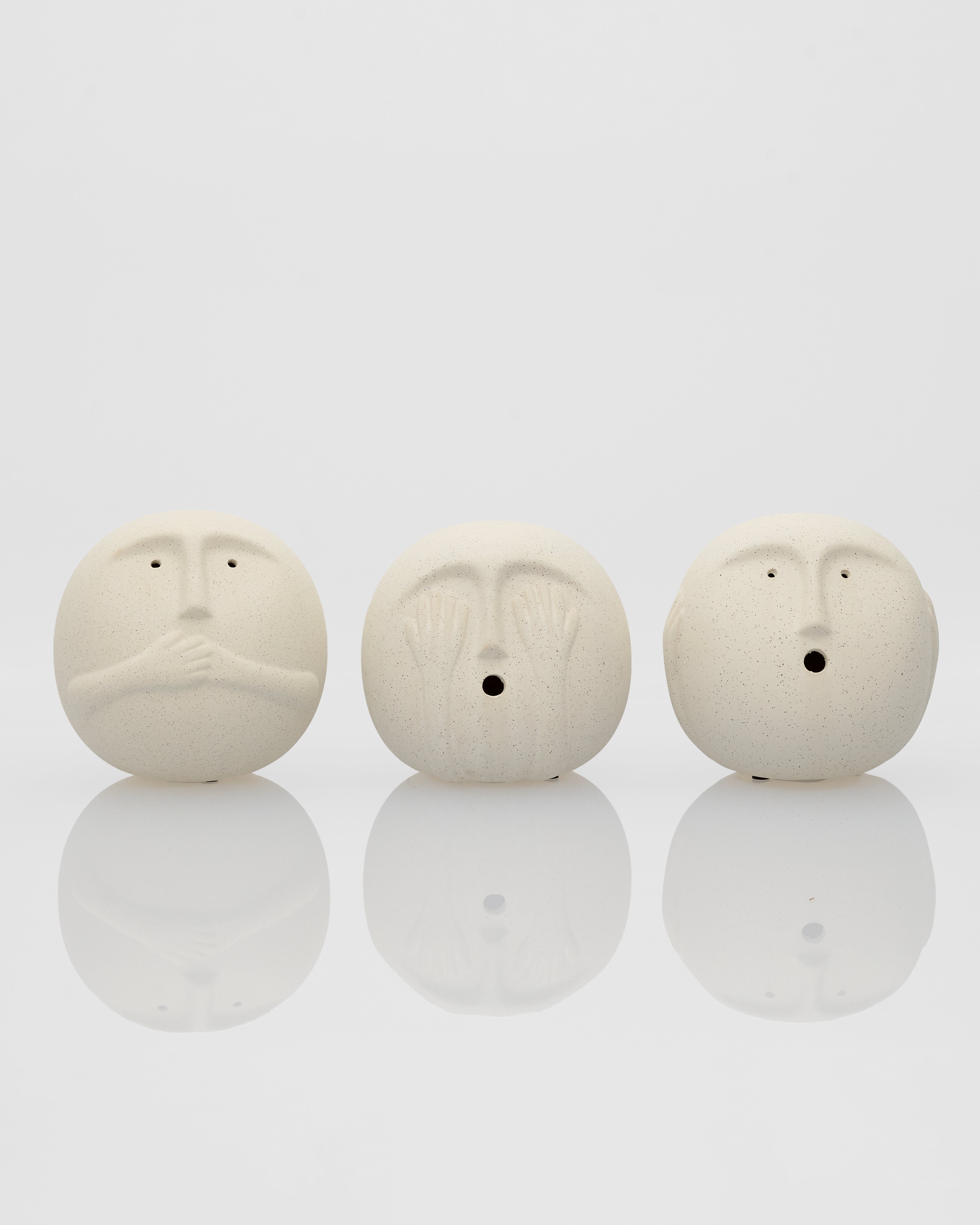 Minimalist Three Virtues sculpture styled as luxury accent piece for modern, contemporary and minimalist interiors
