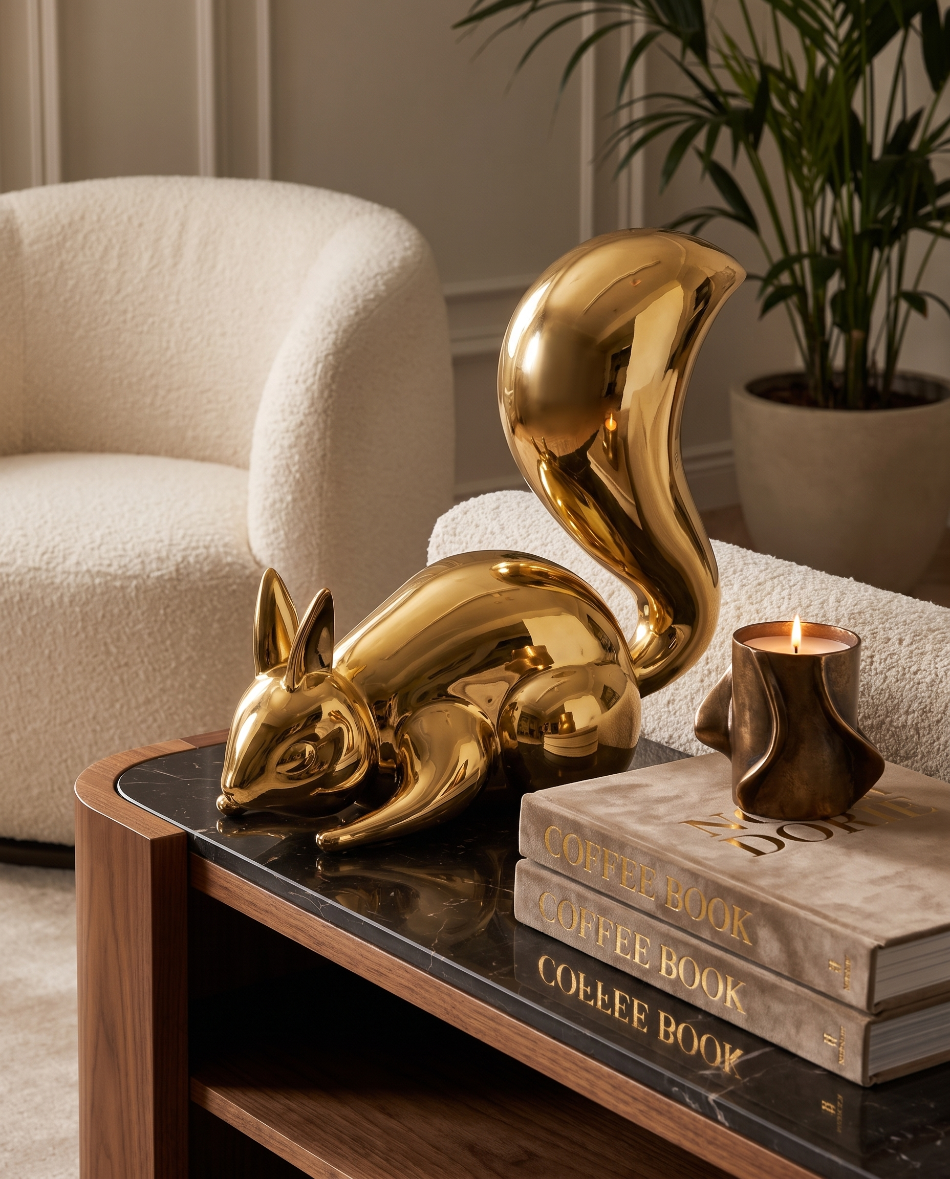 Minimalist Golden Rabbit Decor