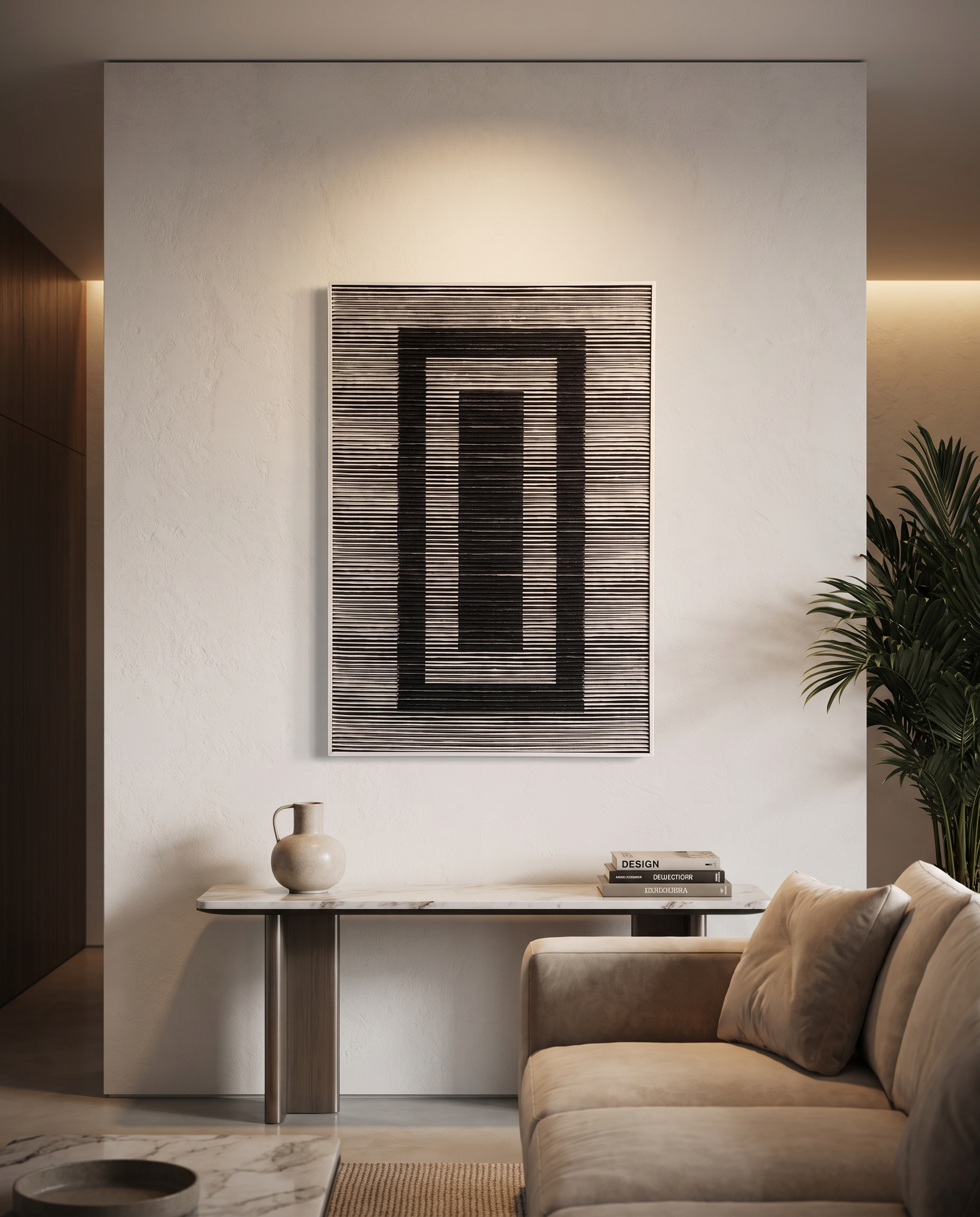Monochrome Weave - Modern Luxury Wallart