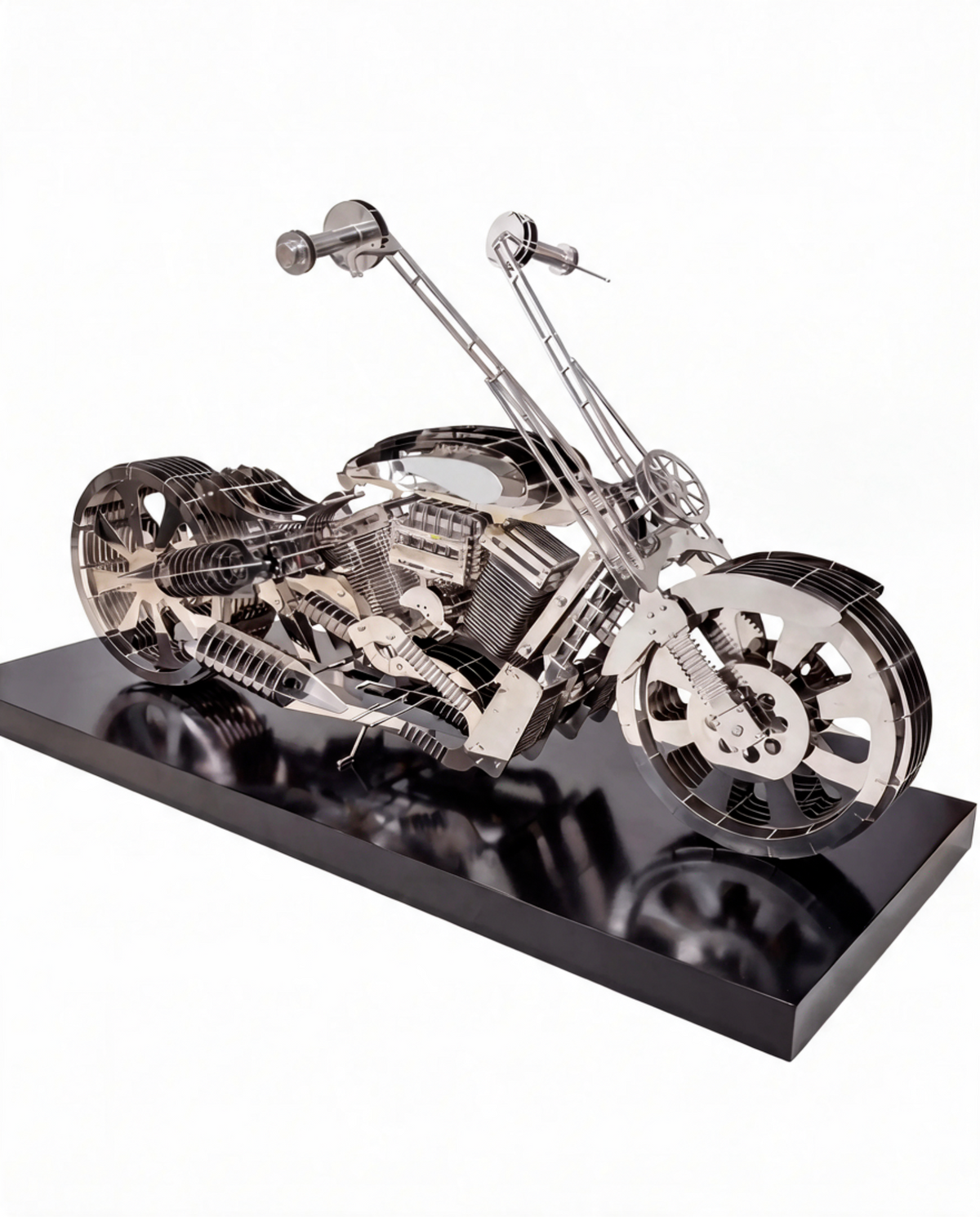 Motobike Stainless Steel Large Sculpture