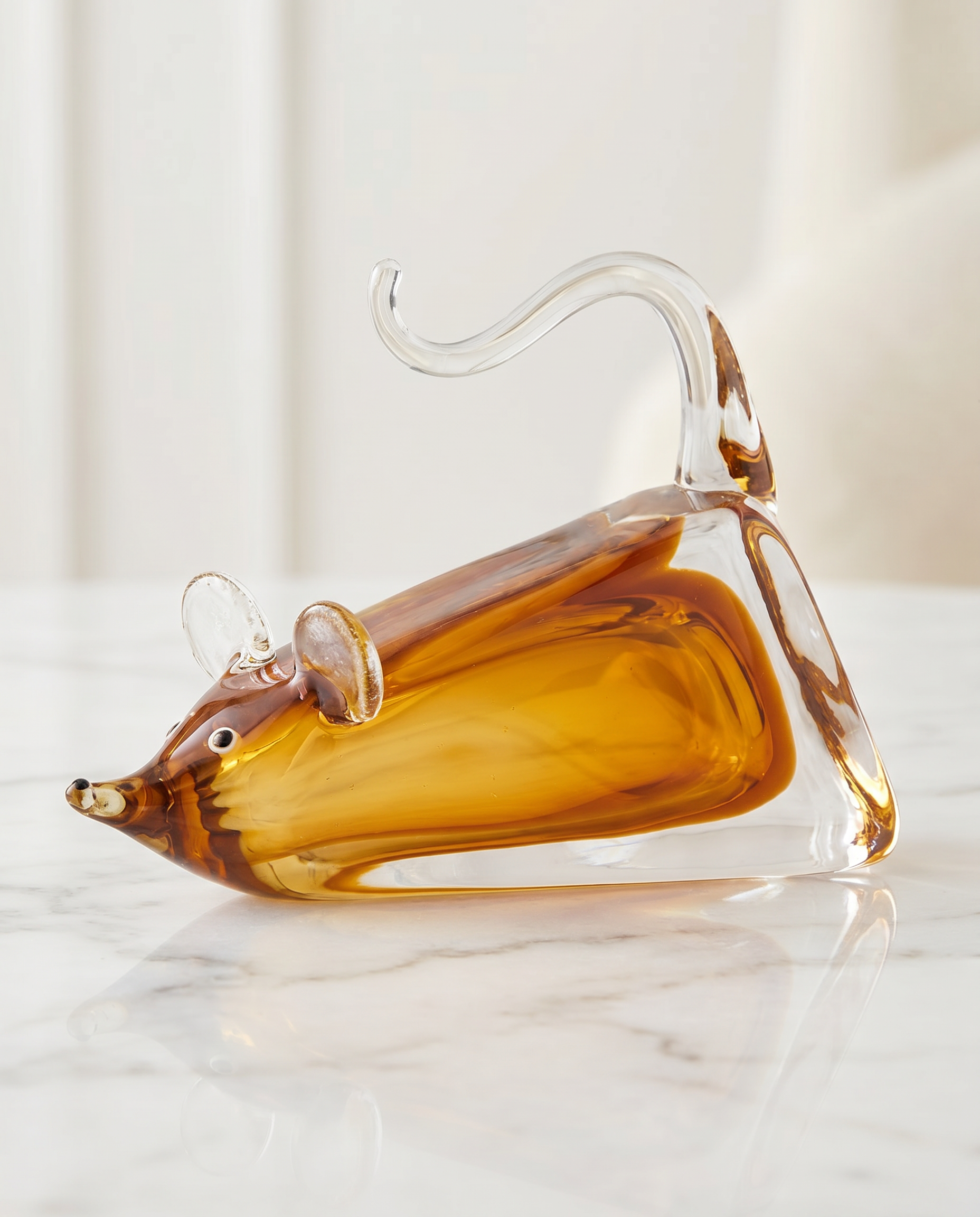 Mouser Crystal Glass Decor