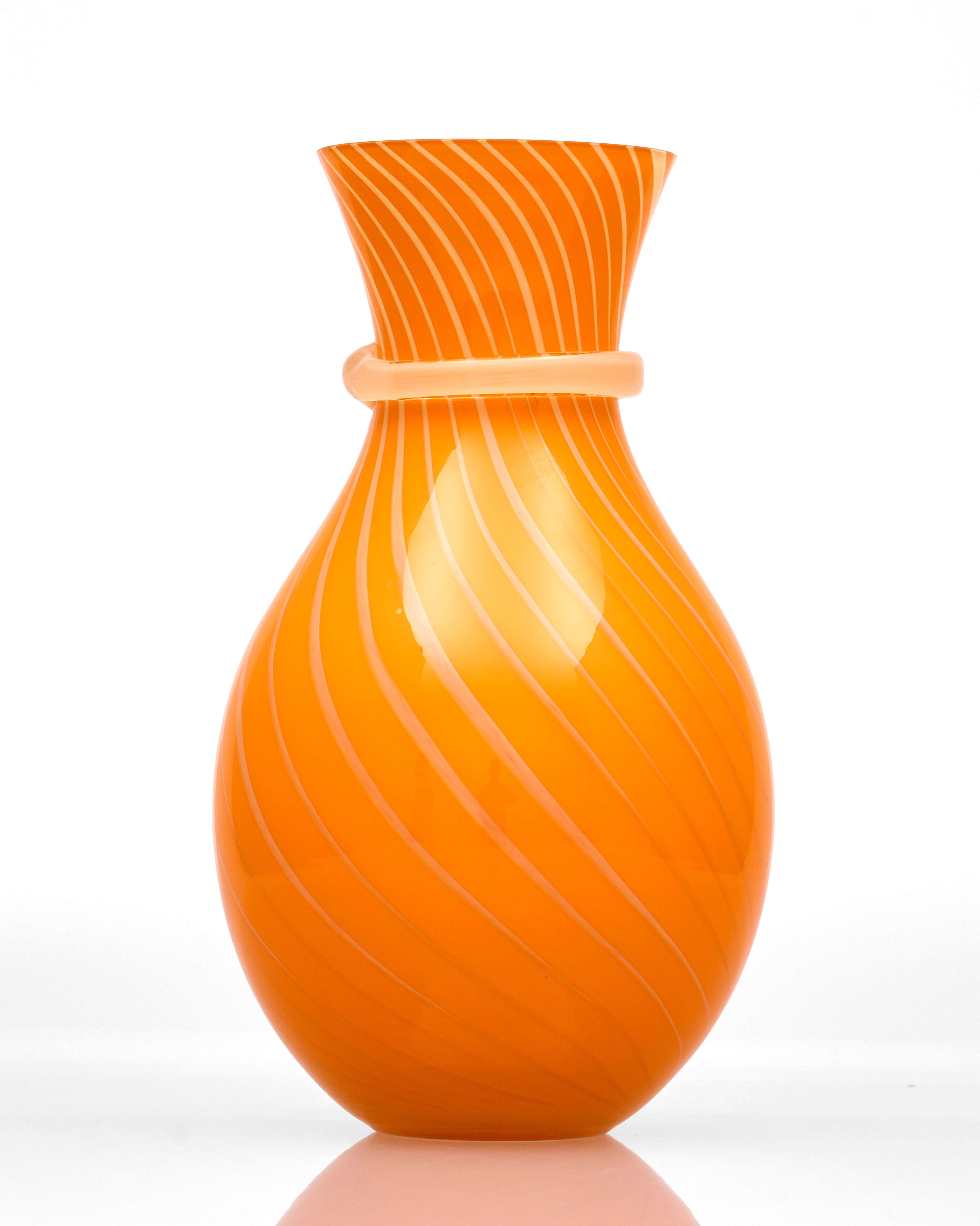 Sable Murano Orange Vase