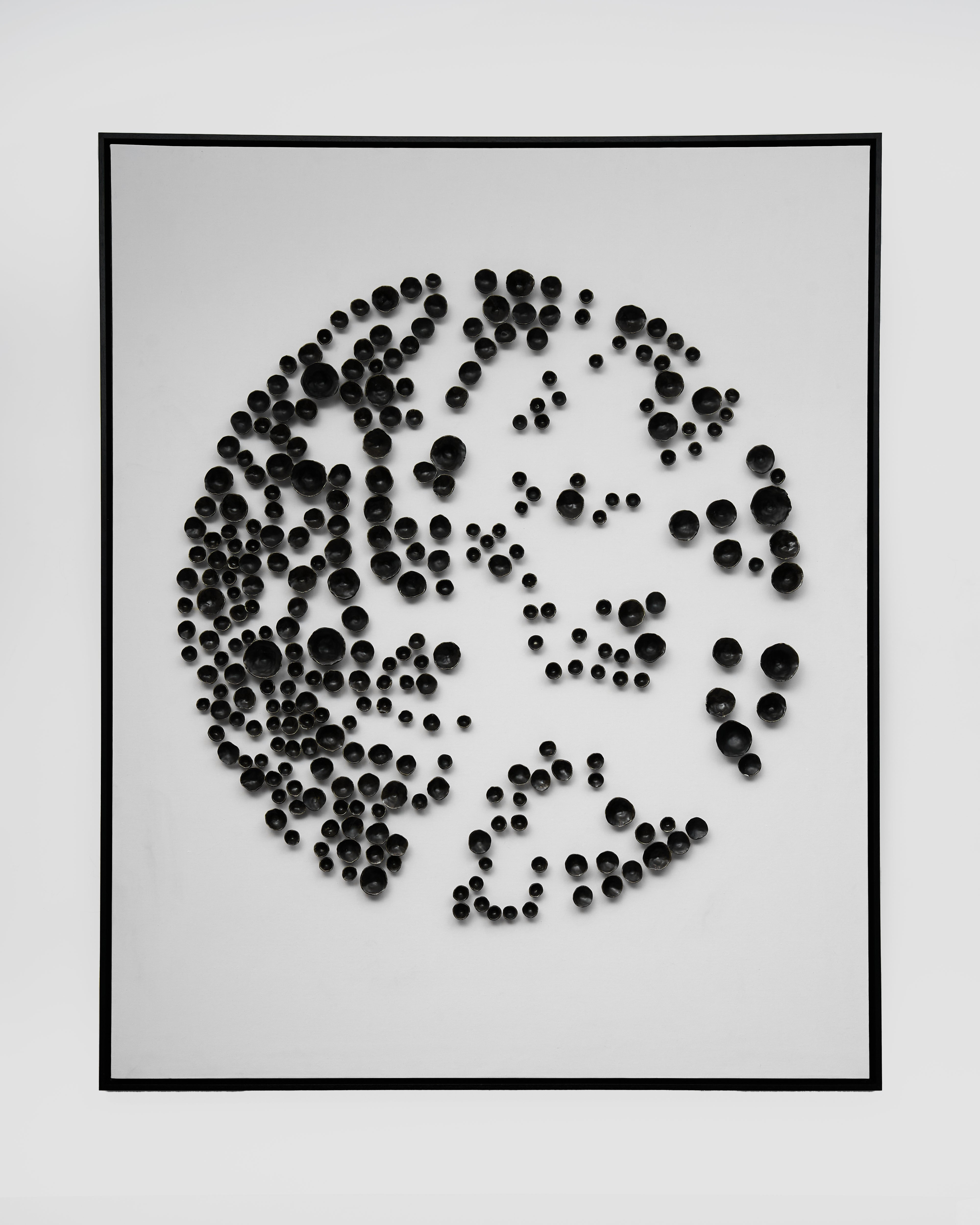 Front view of nebula dotscape wall art showcasing intricate dotted composition and modern abstract appeal
