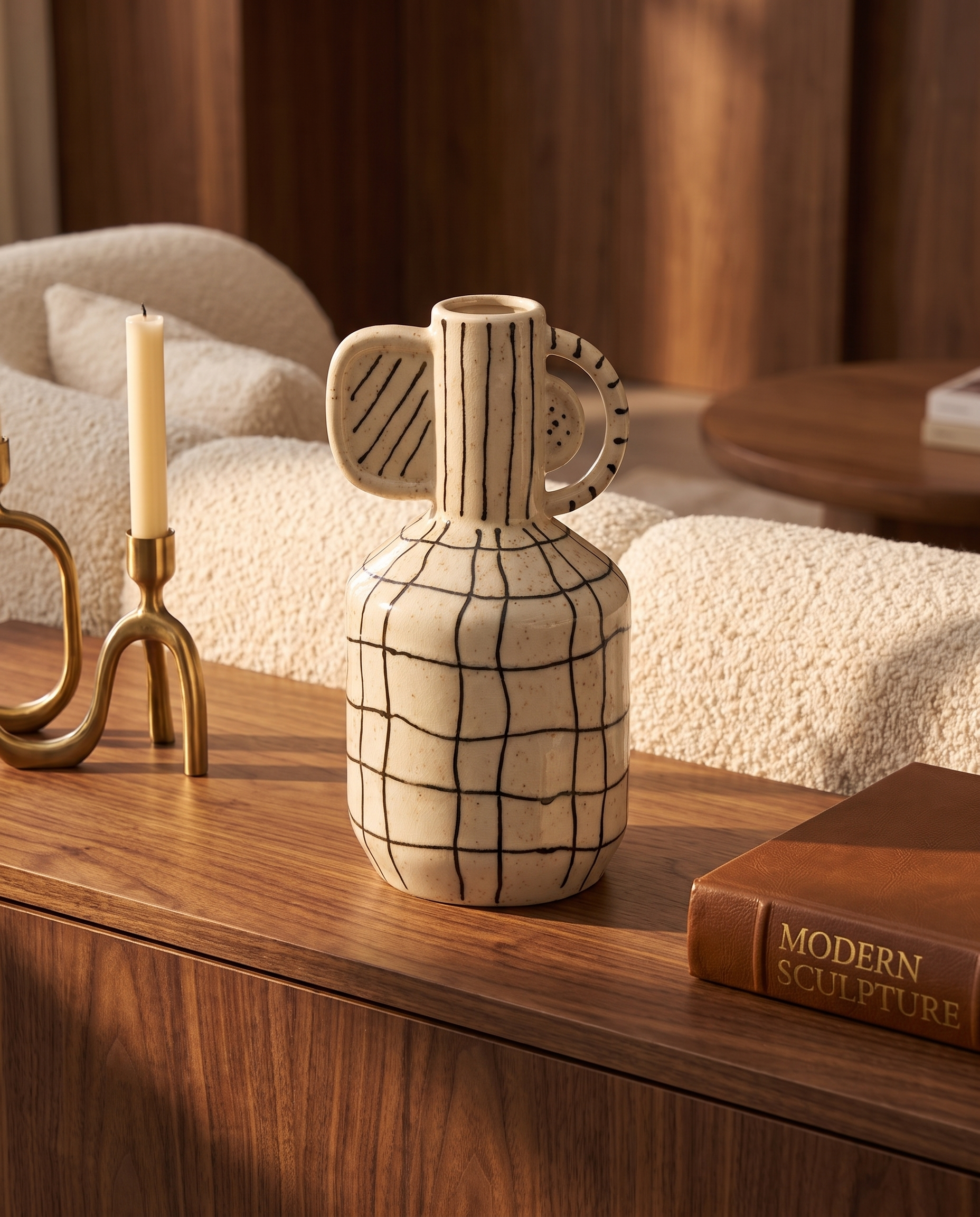 Nordic Halo Ceramic Vase