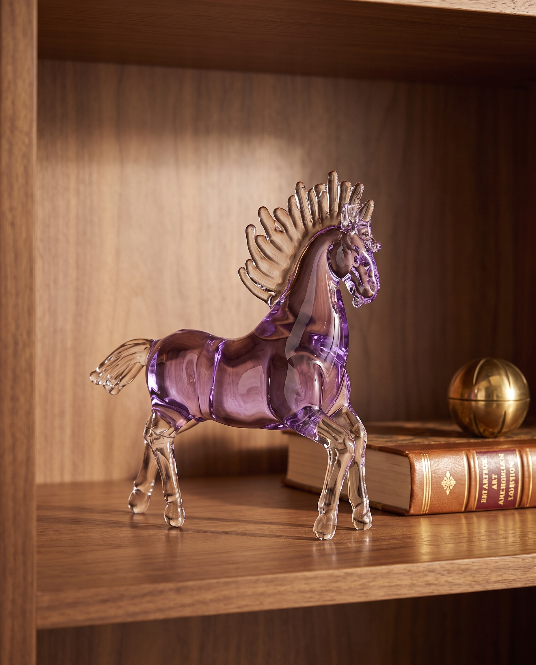 Nuvia Crystal Glass Horse Decor