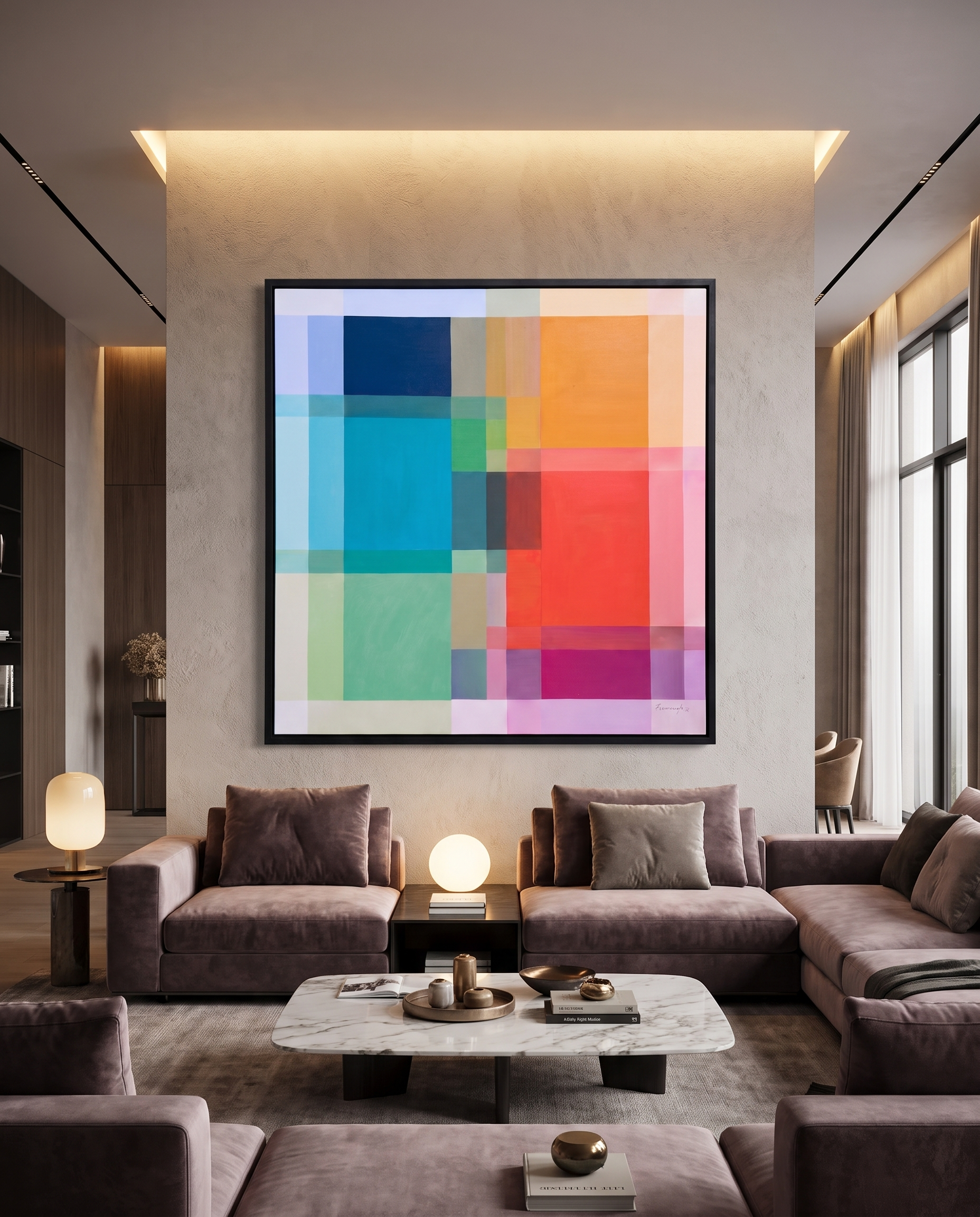 Optical Harmony - Geometric Modern Wallart