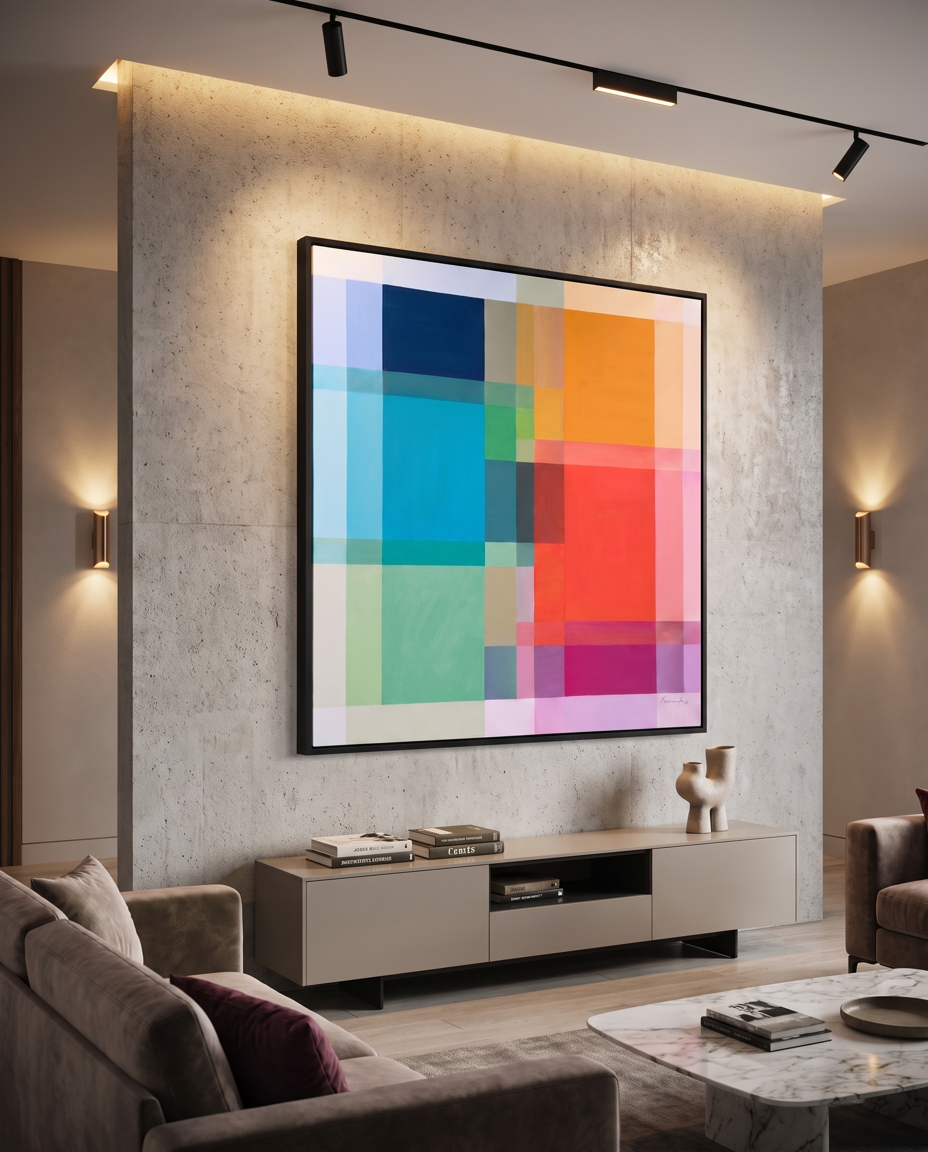 Optical Harmony - Geometric Modern Wallart