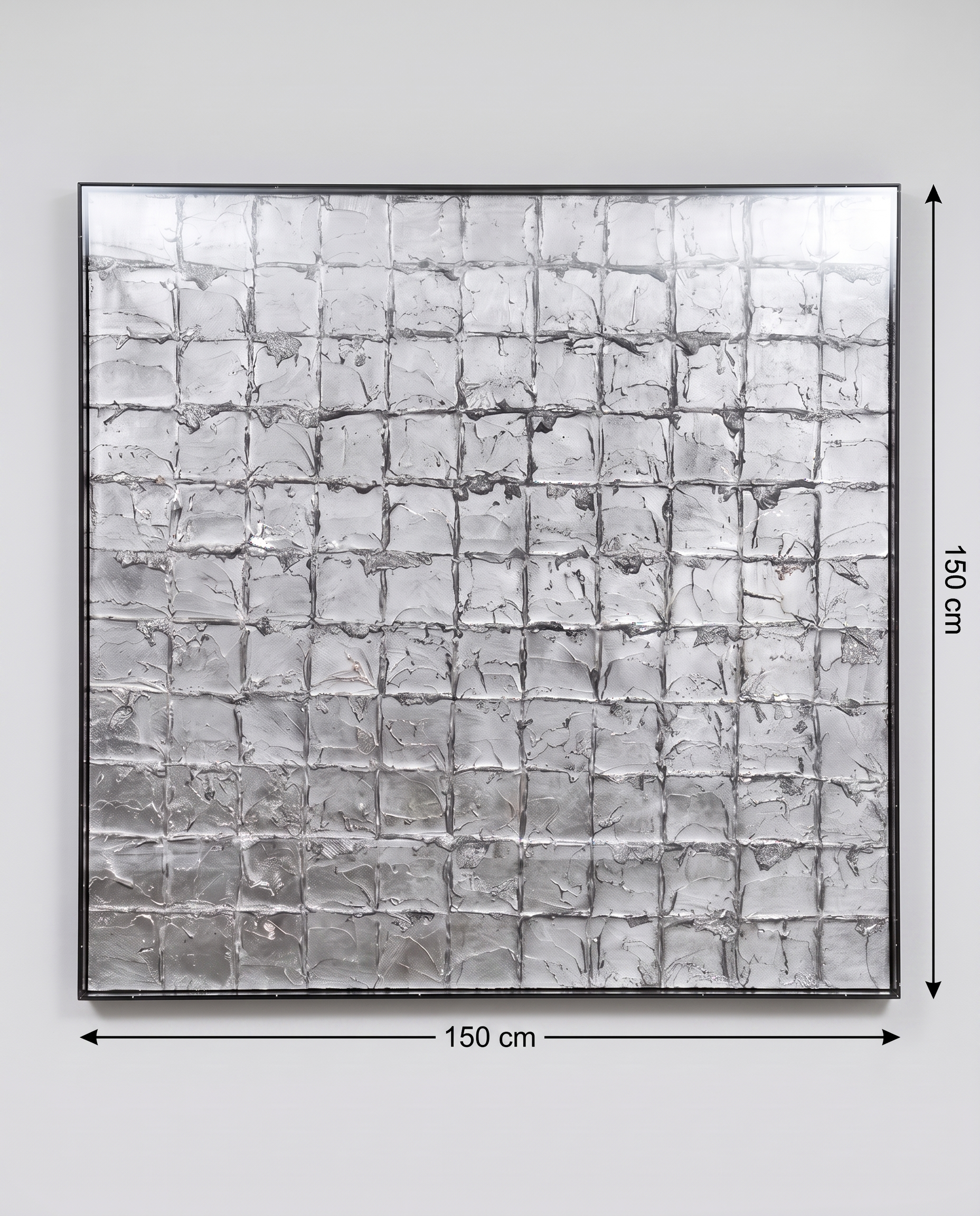 Opulent Grid - SIlver Matrix Modern Wallart