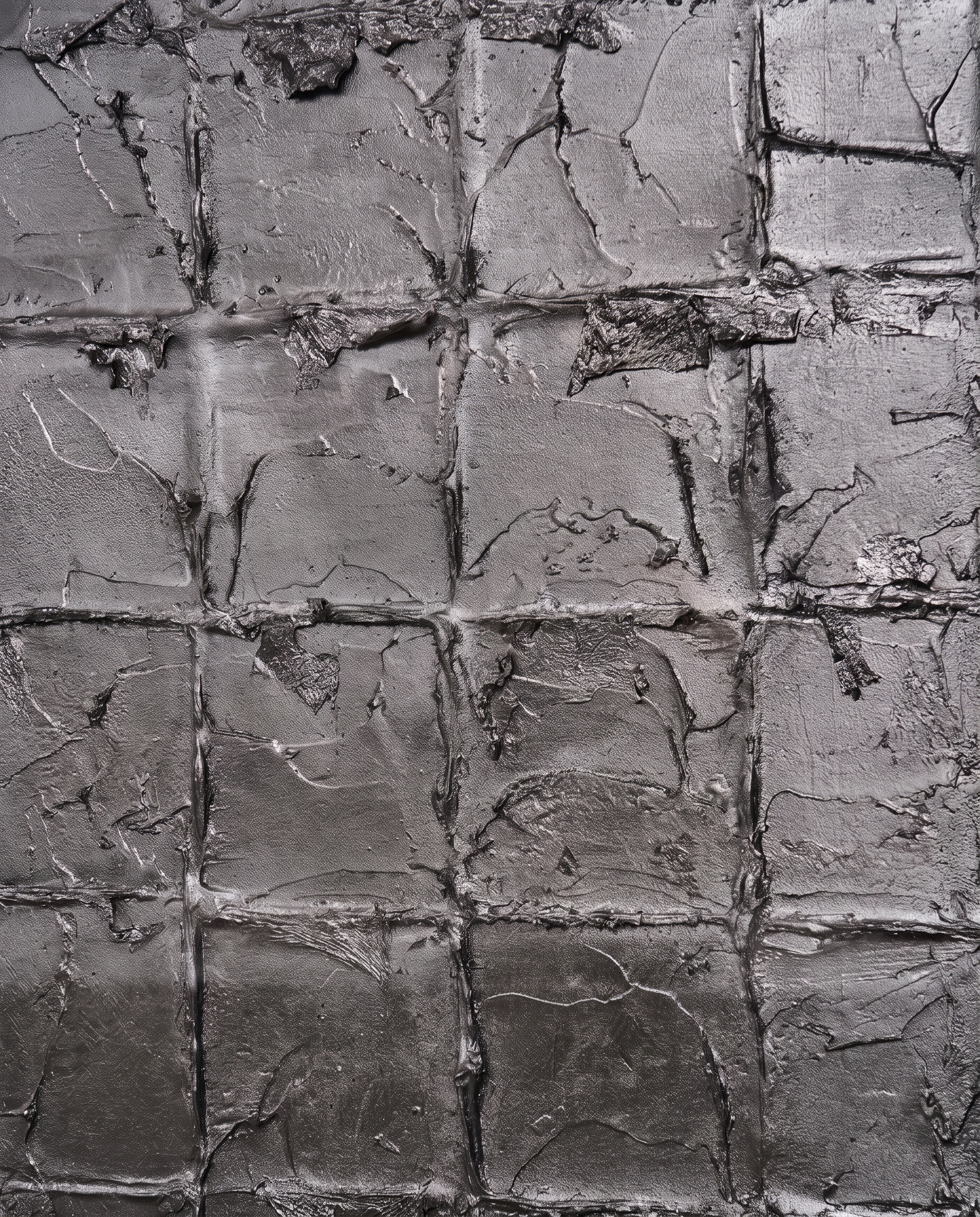 Opulent Grid - SIlver Matrix Modern Wallart