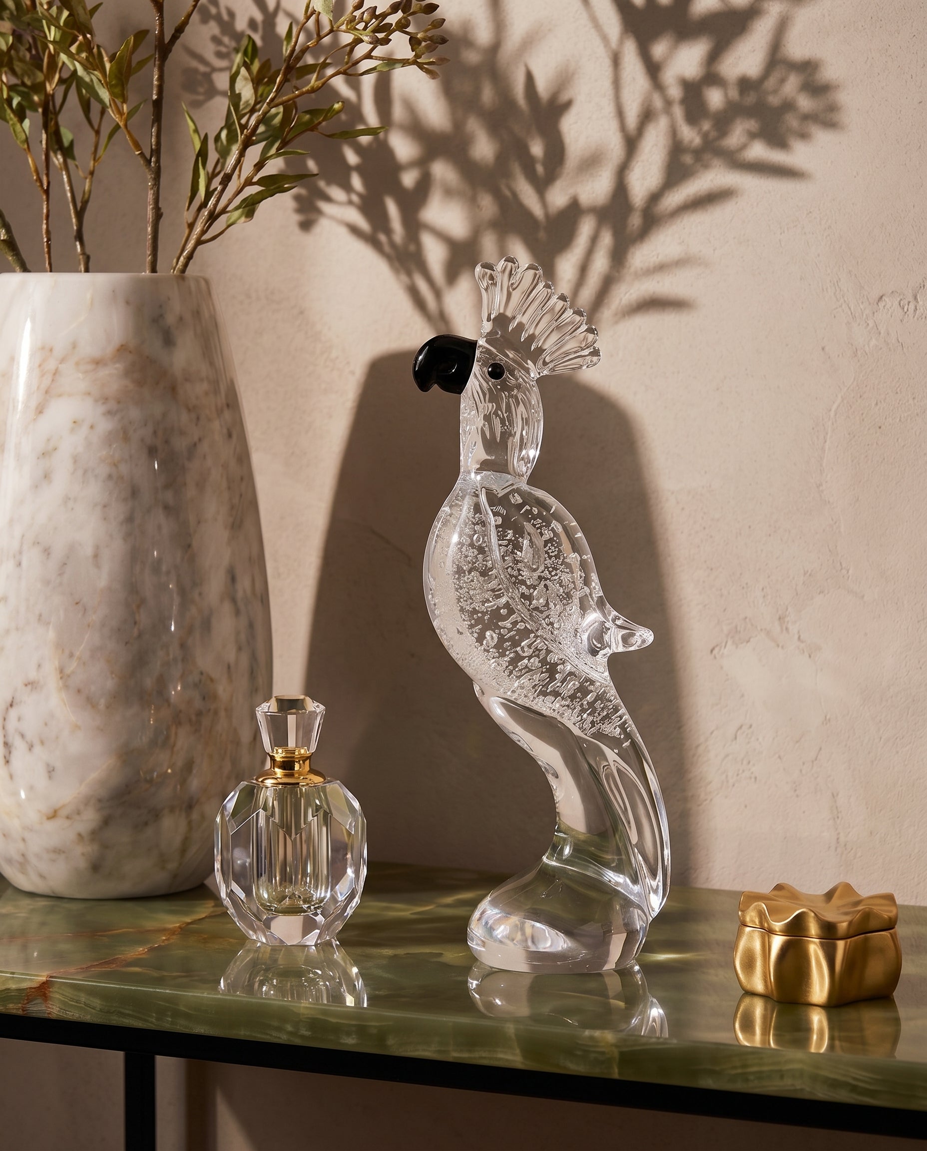 Oryx Crystal Clear Rooster Decor