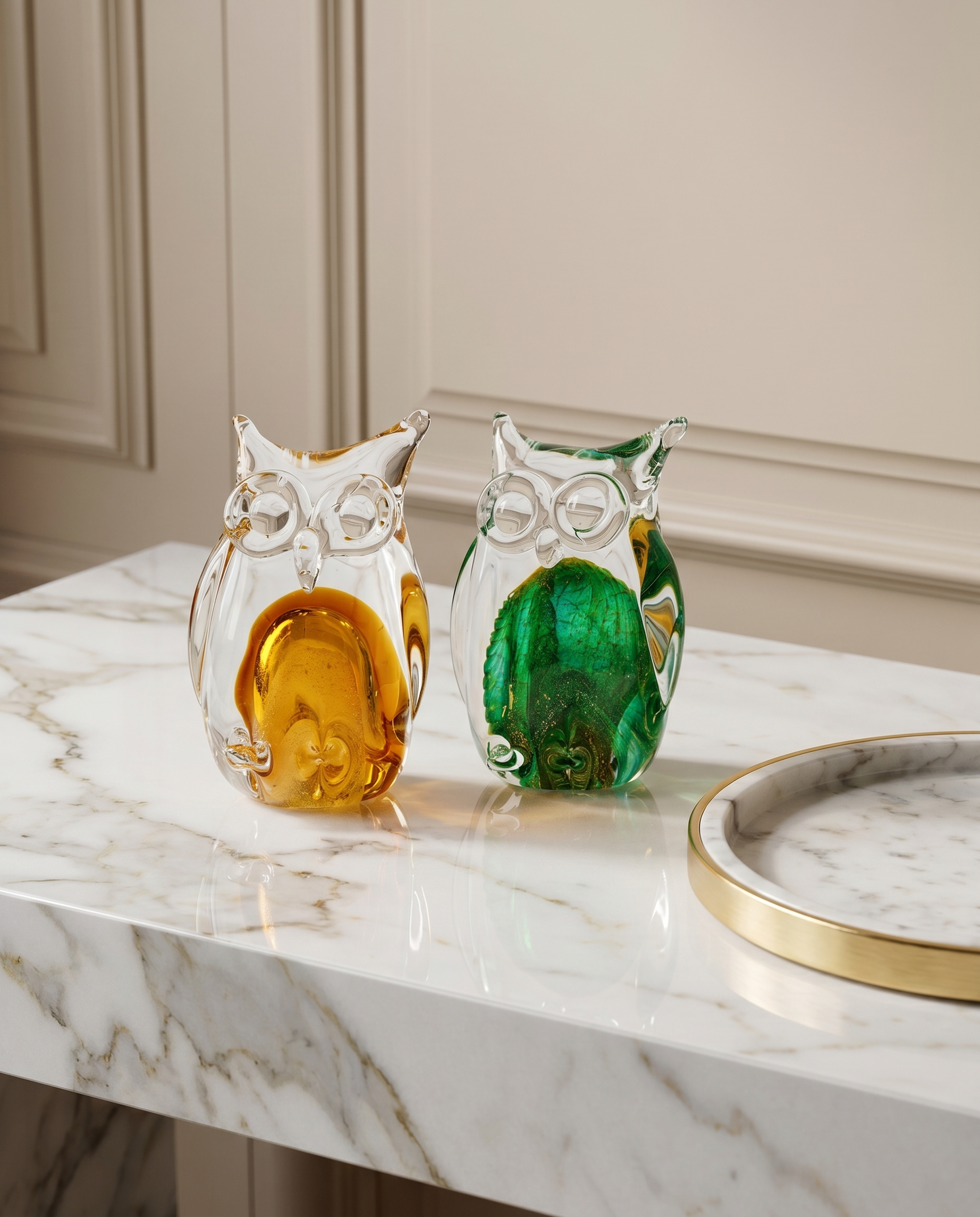 Transparent Owl Decor