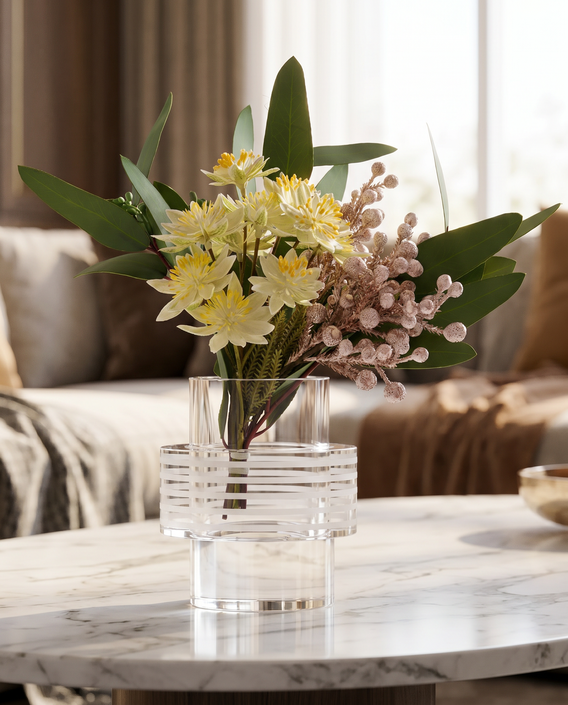 Petaline Artificial Flowering Plant