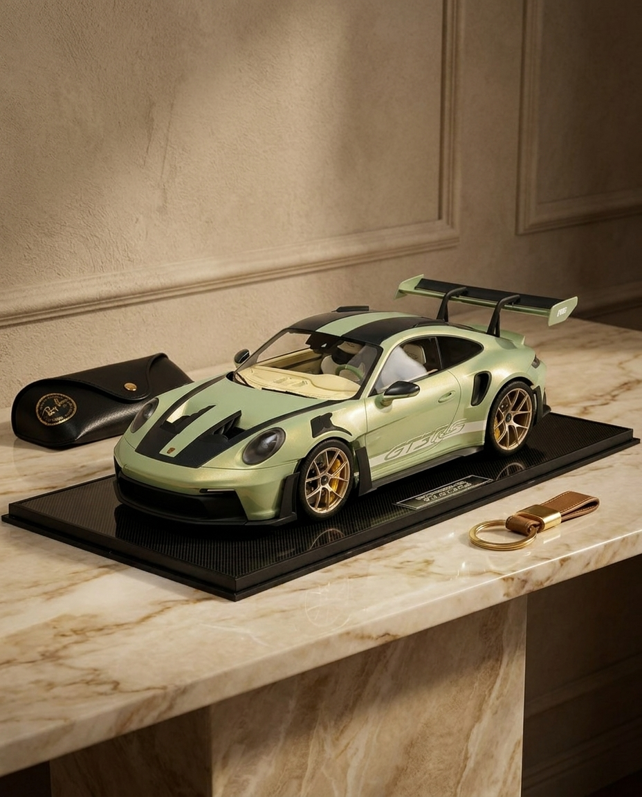 Porsche 911 GT3RS Nato Olive Green  - Limited Edition (08/20) 1:8 Scale Model