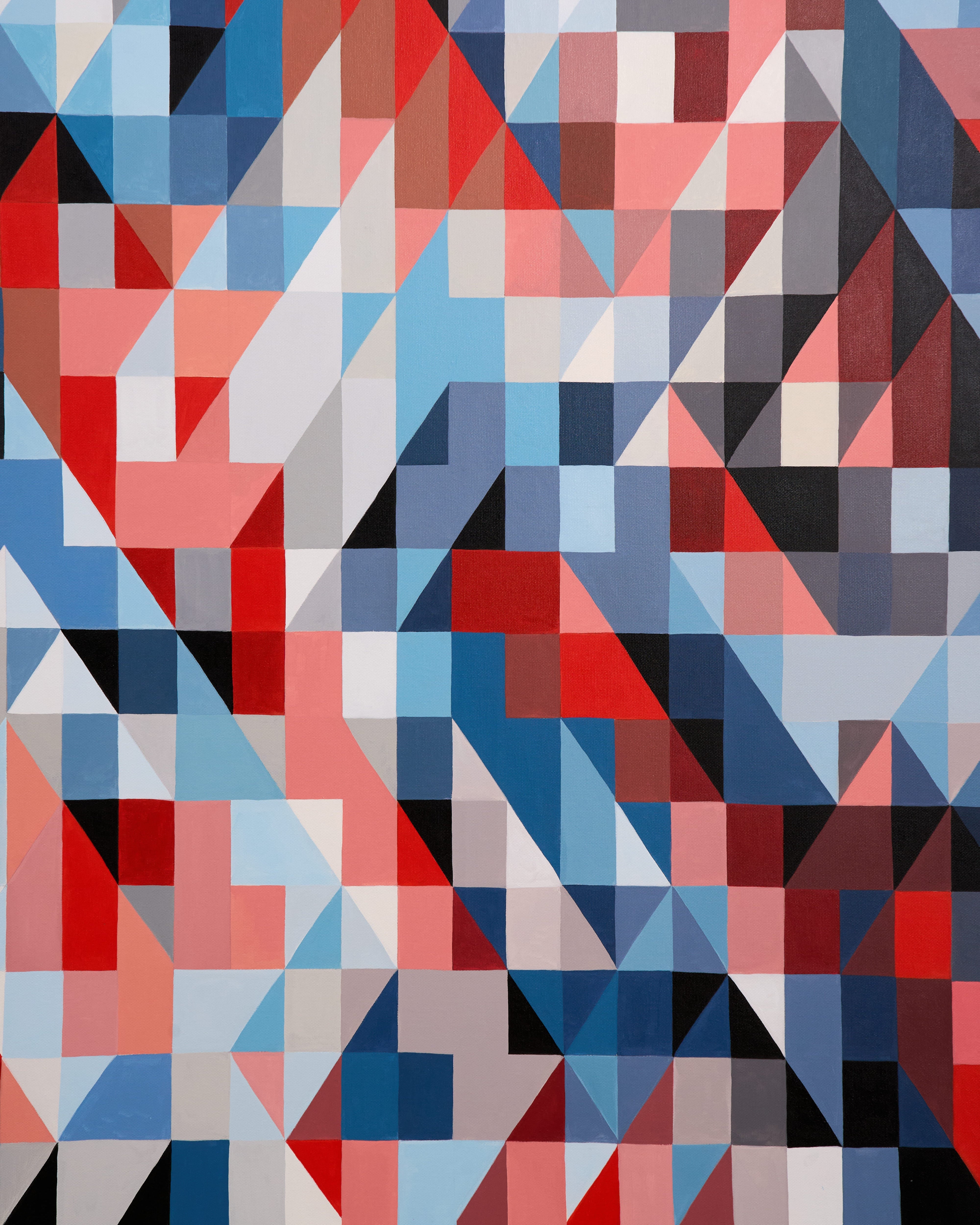 Prismic Aura - Geometric Illusion Modern Wallart