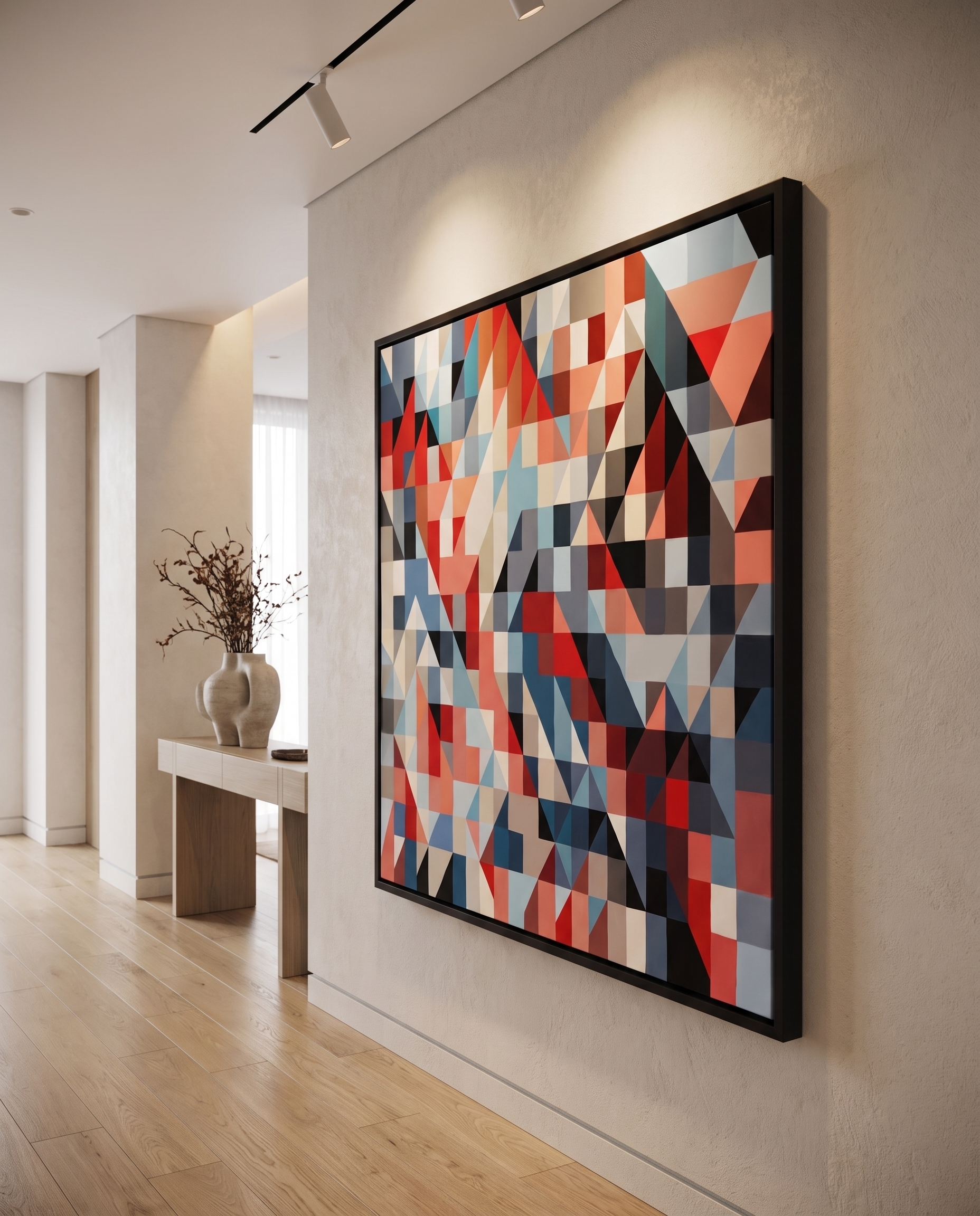 Prismic Aura - Geometric Illusion Modern Wallart