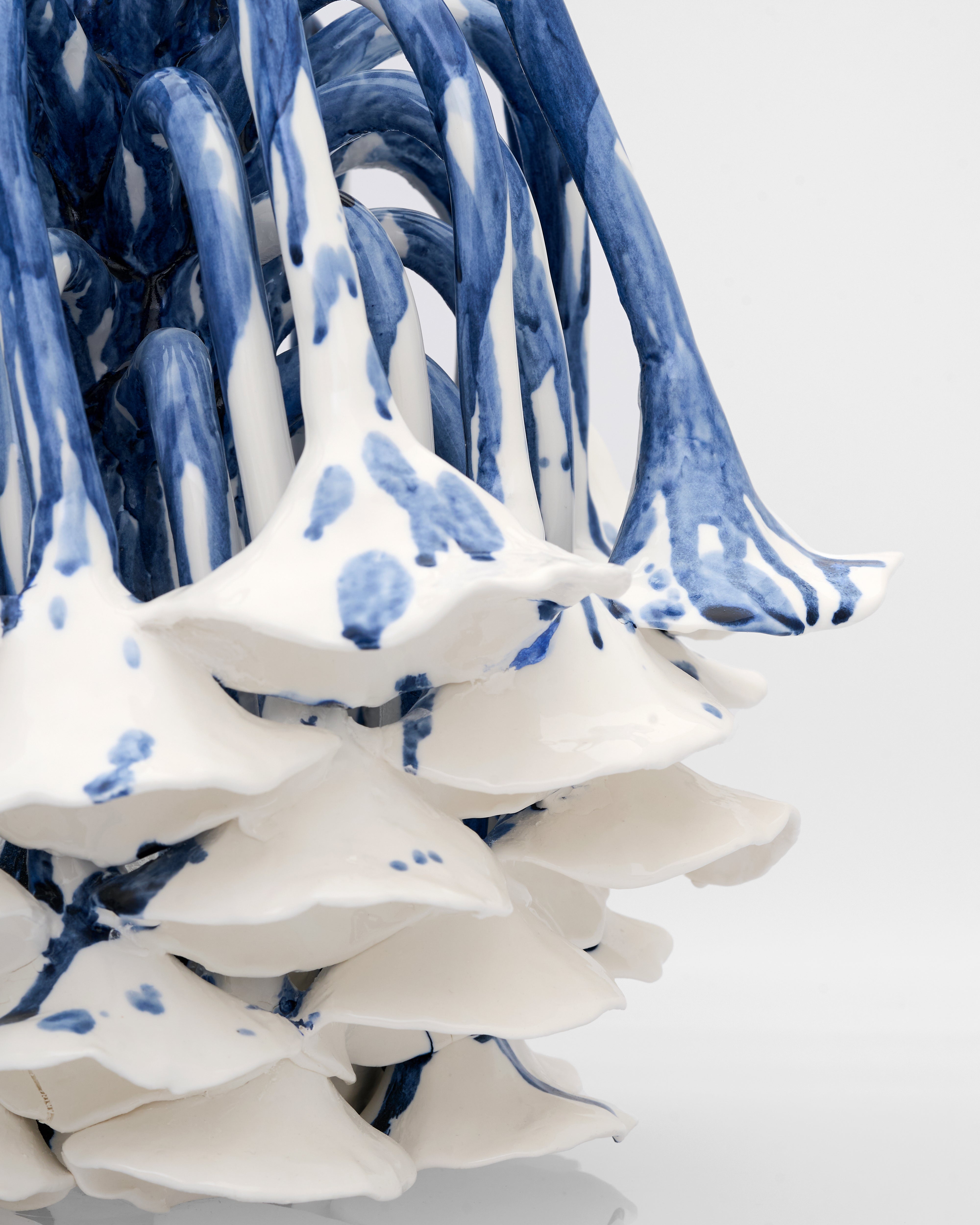 Detailed view of Radicle Decor highlighting abstract sculptural features and luxurious finish
