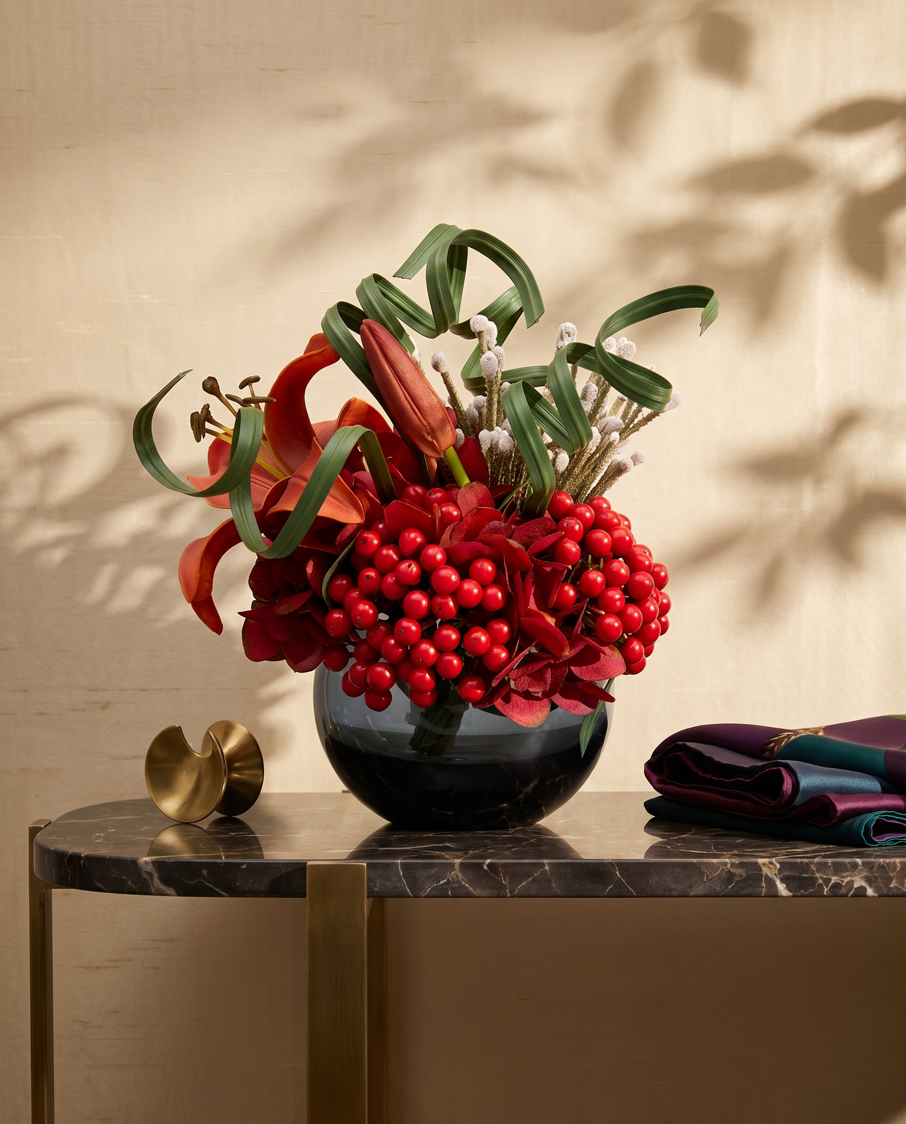 Restorma Red Artificial Flowering Plant