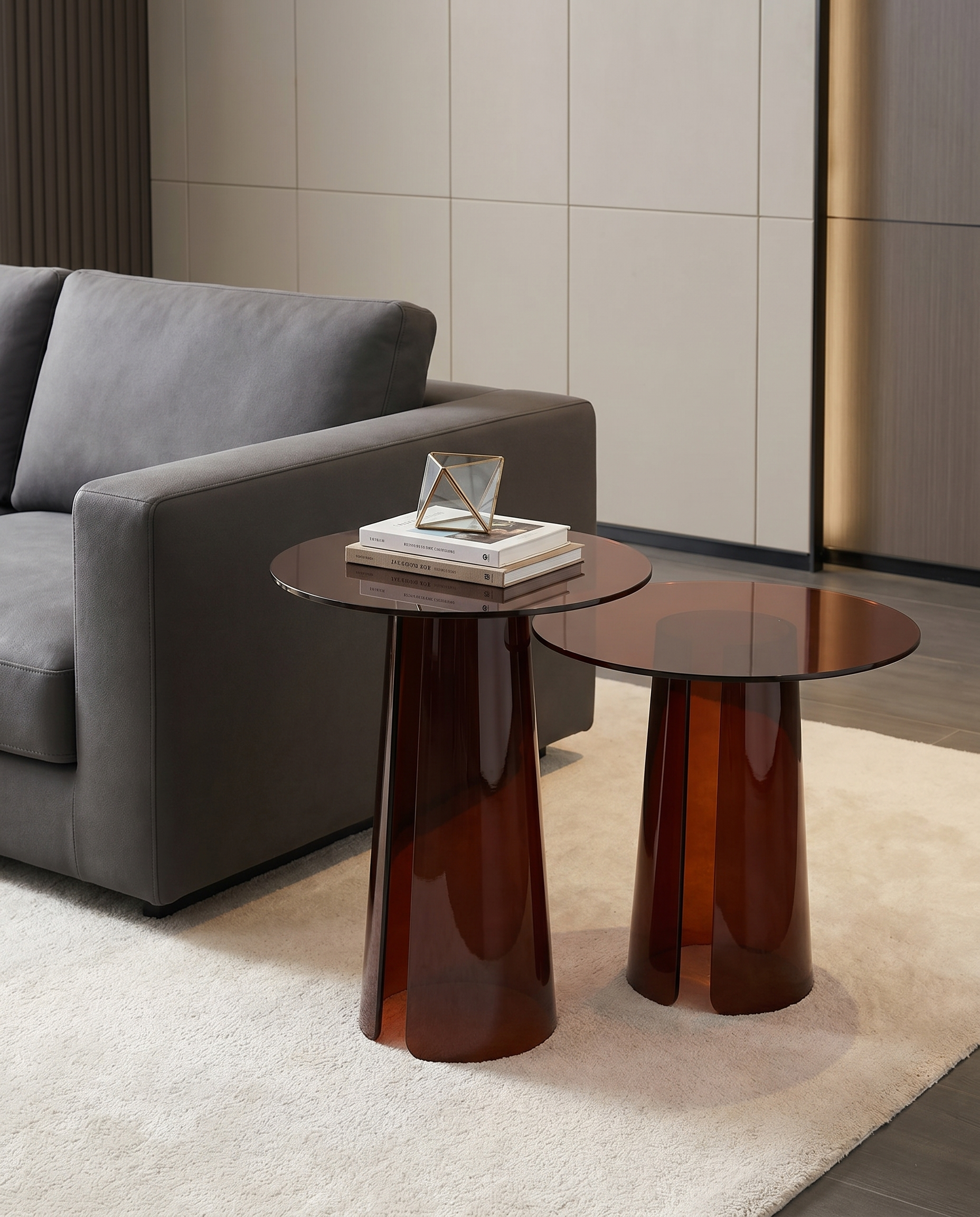 Rheo Acrylic Split Side Table