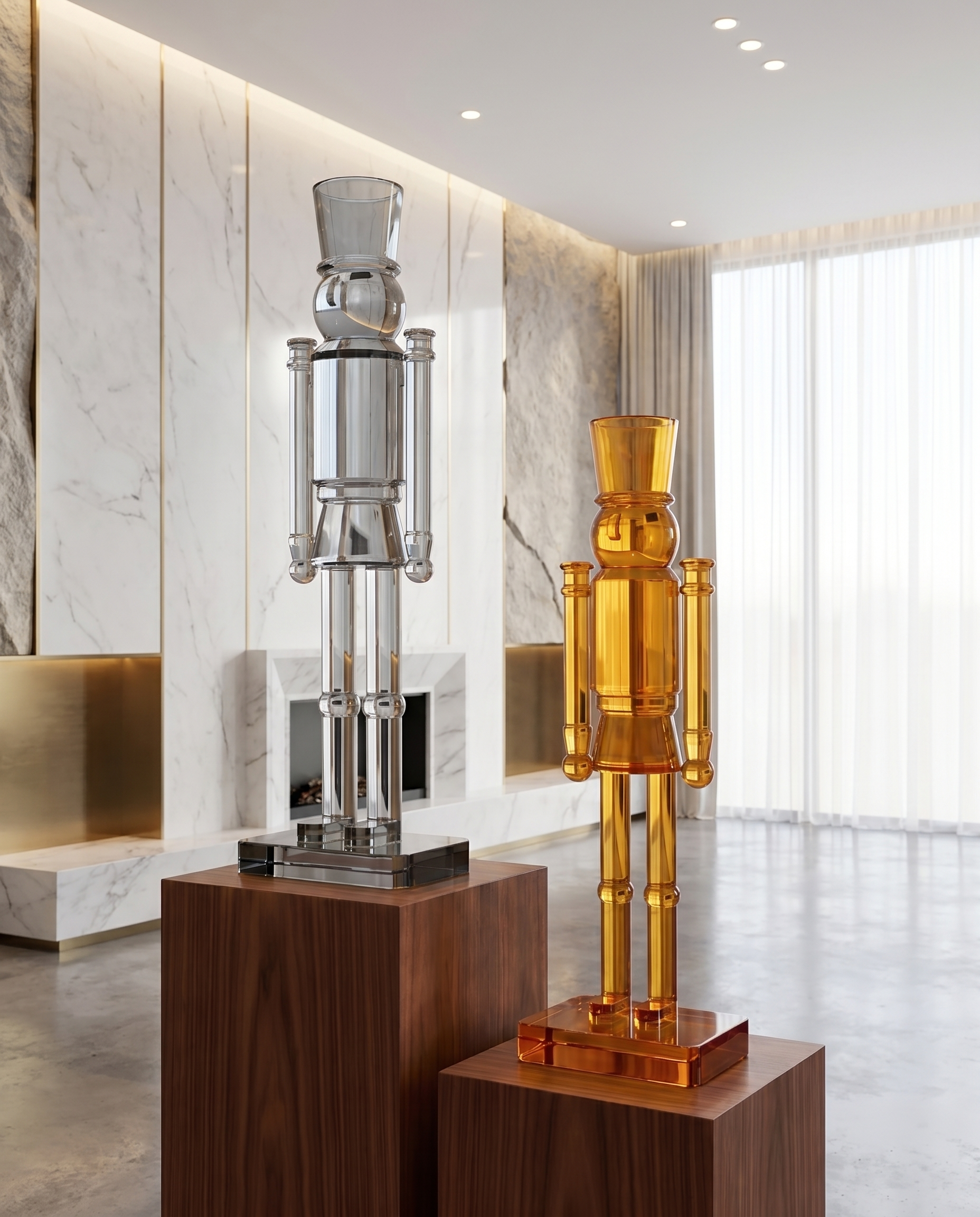 Dual Robo Acrylic Decor Set