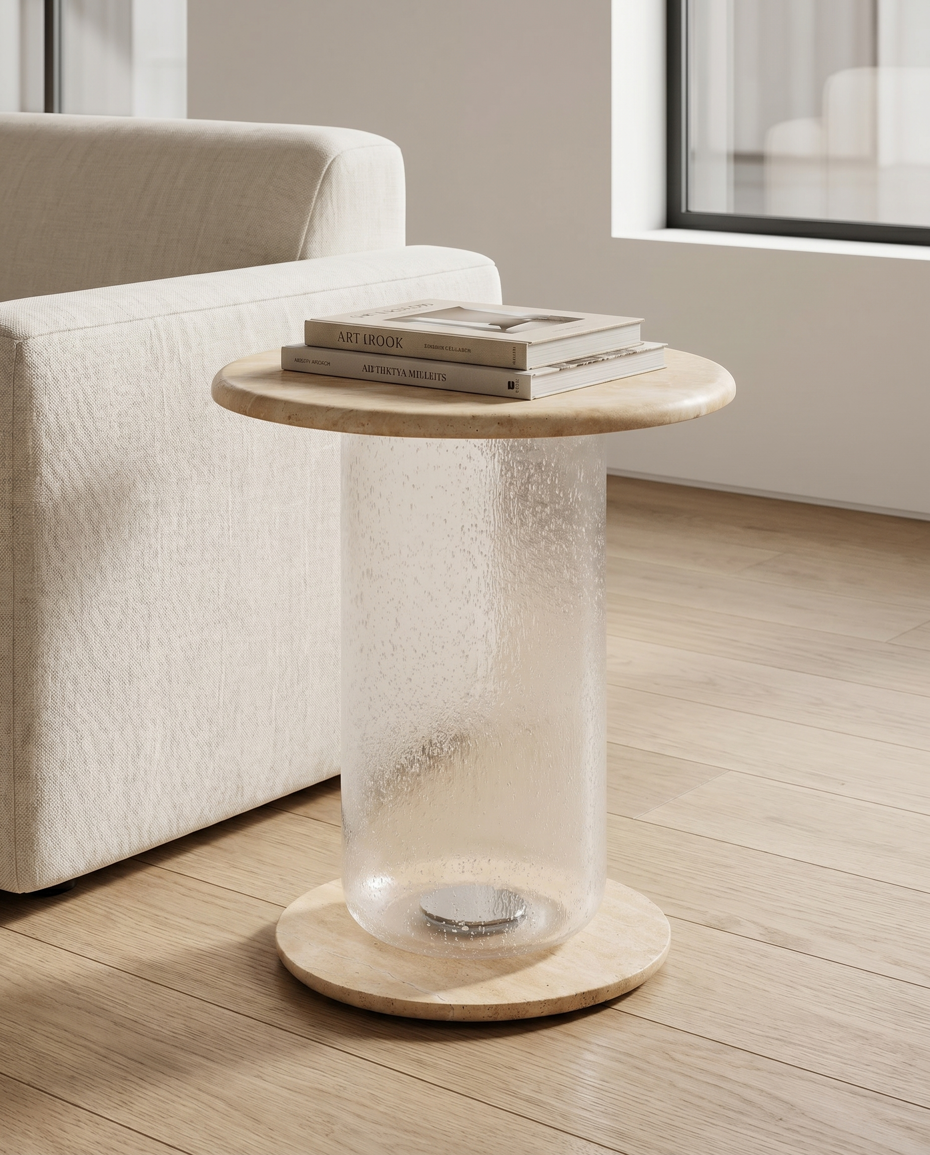 Solon Marble Glass Side Table