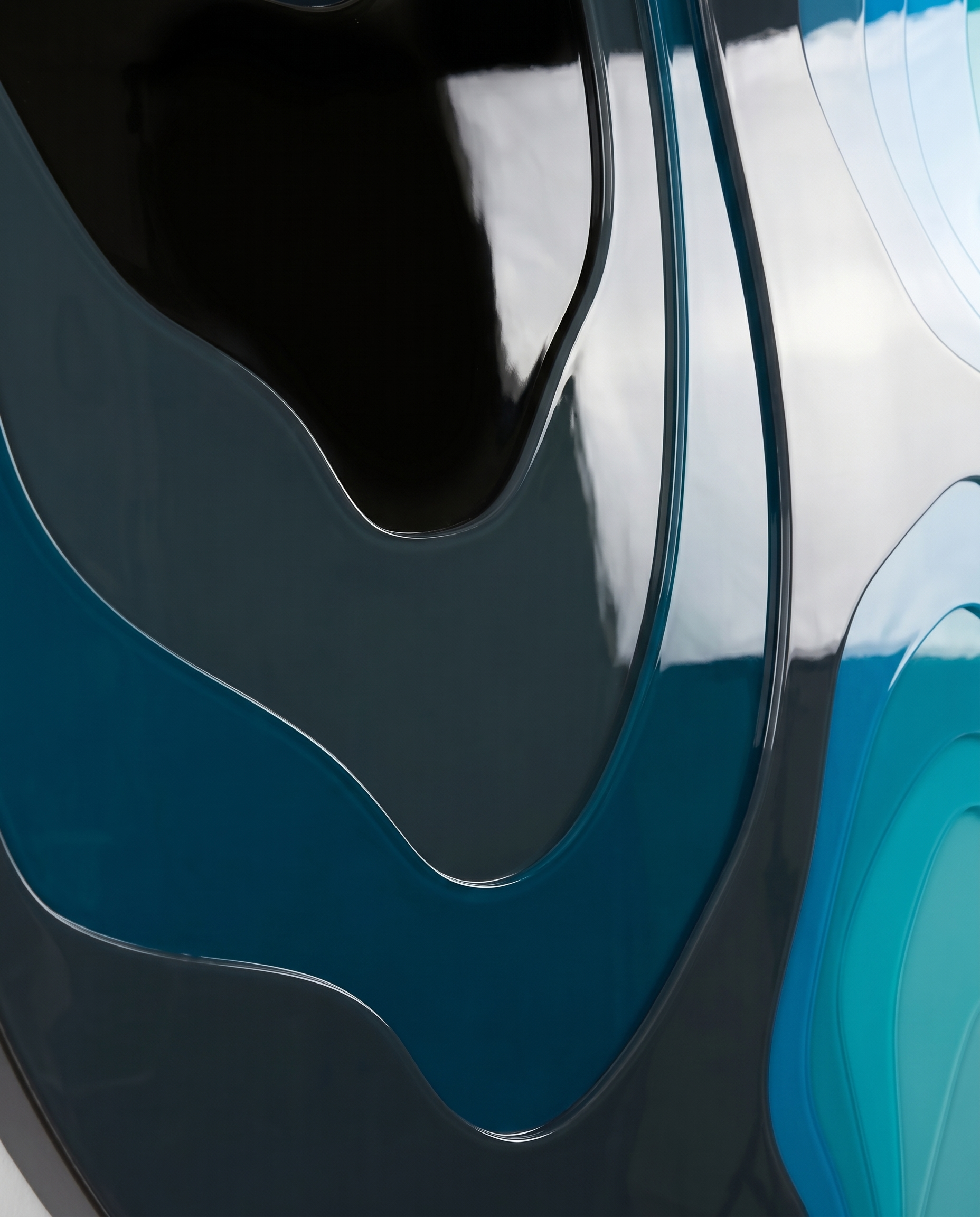 Sapphire Drift Acrylic Luxury Wall Art
