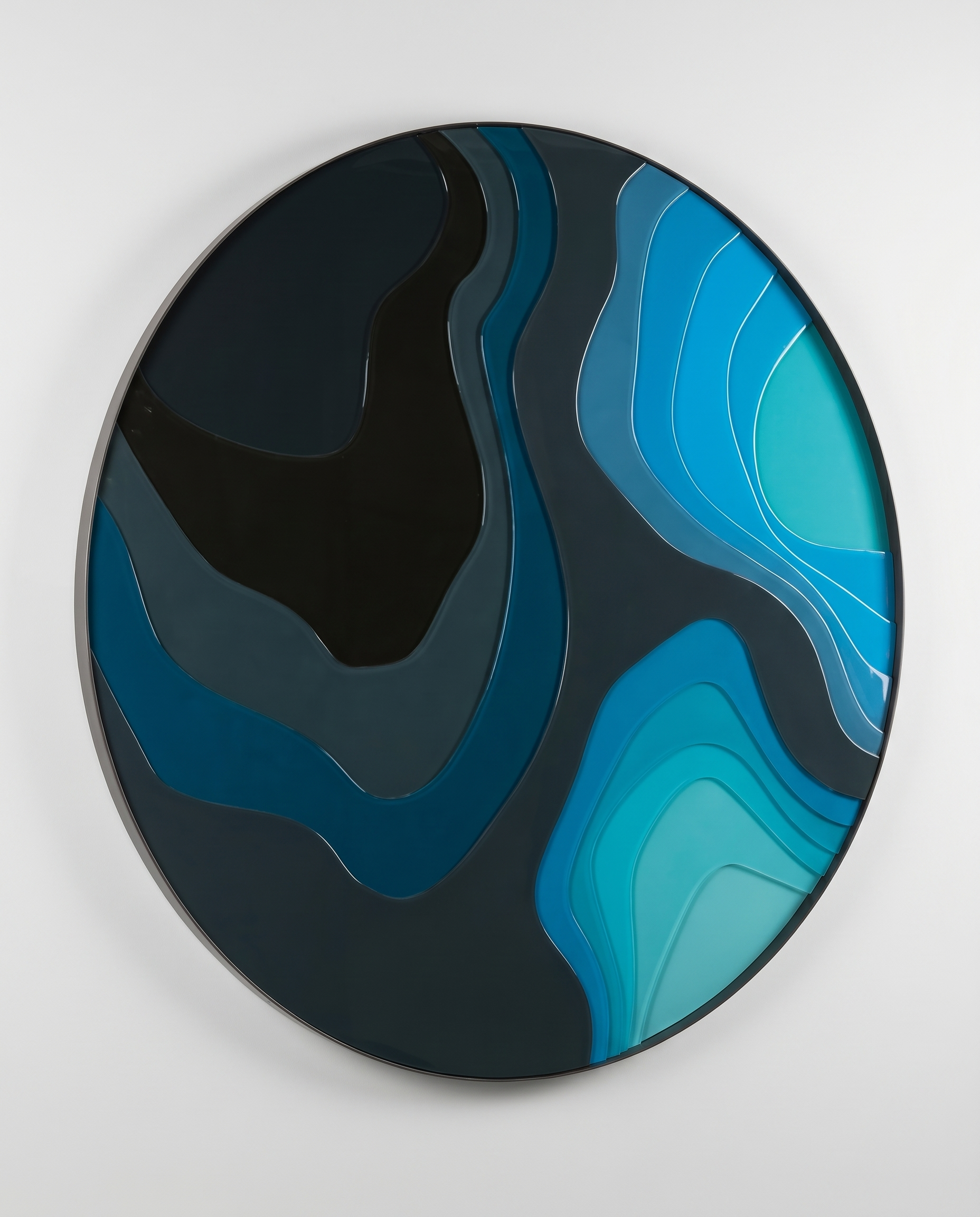 Sapphire Drift Acrylic Luxury Wall Art