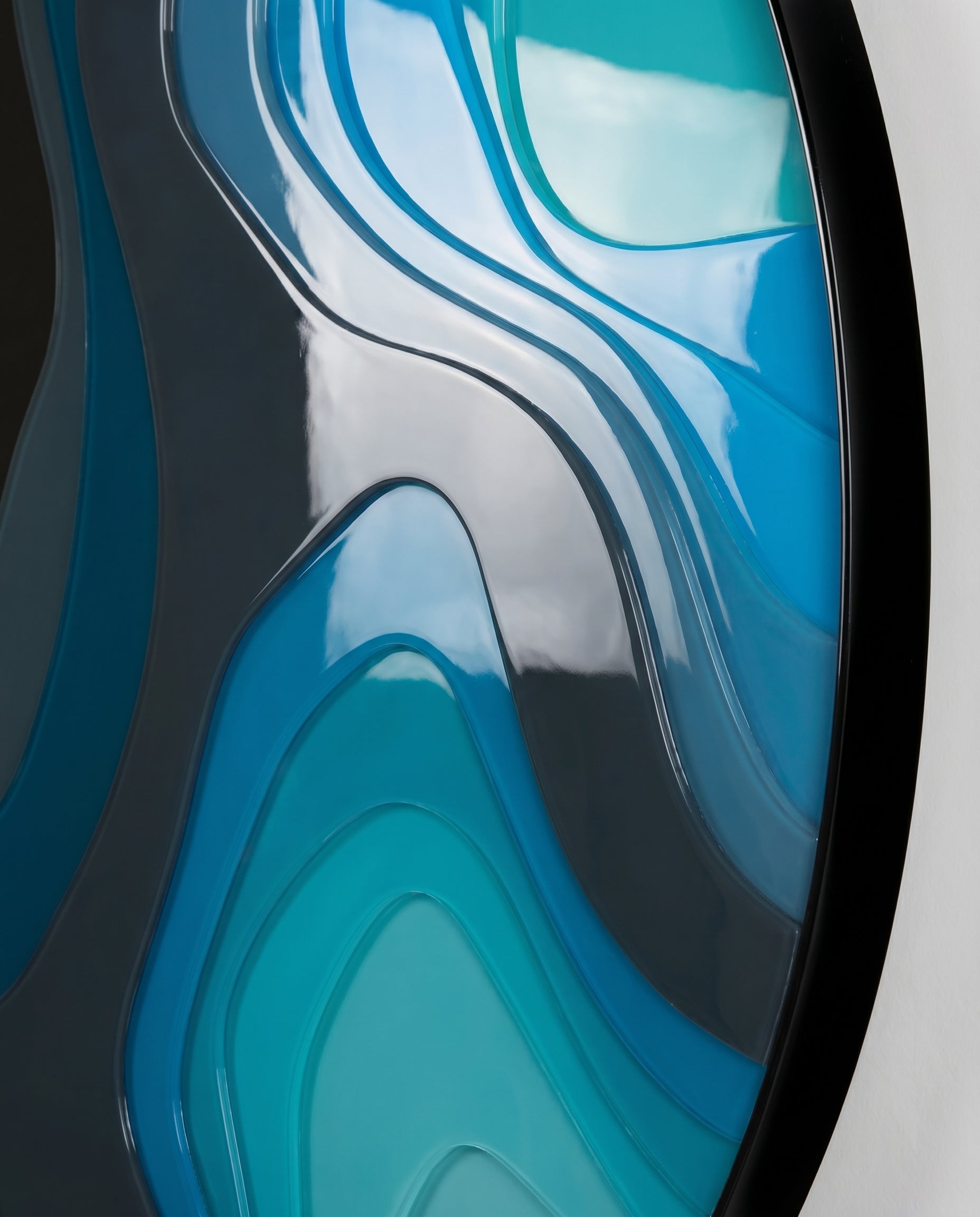 Sapphire Drift Acrylic Luxury Wall Art