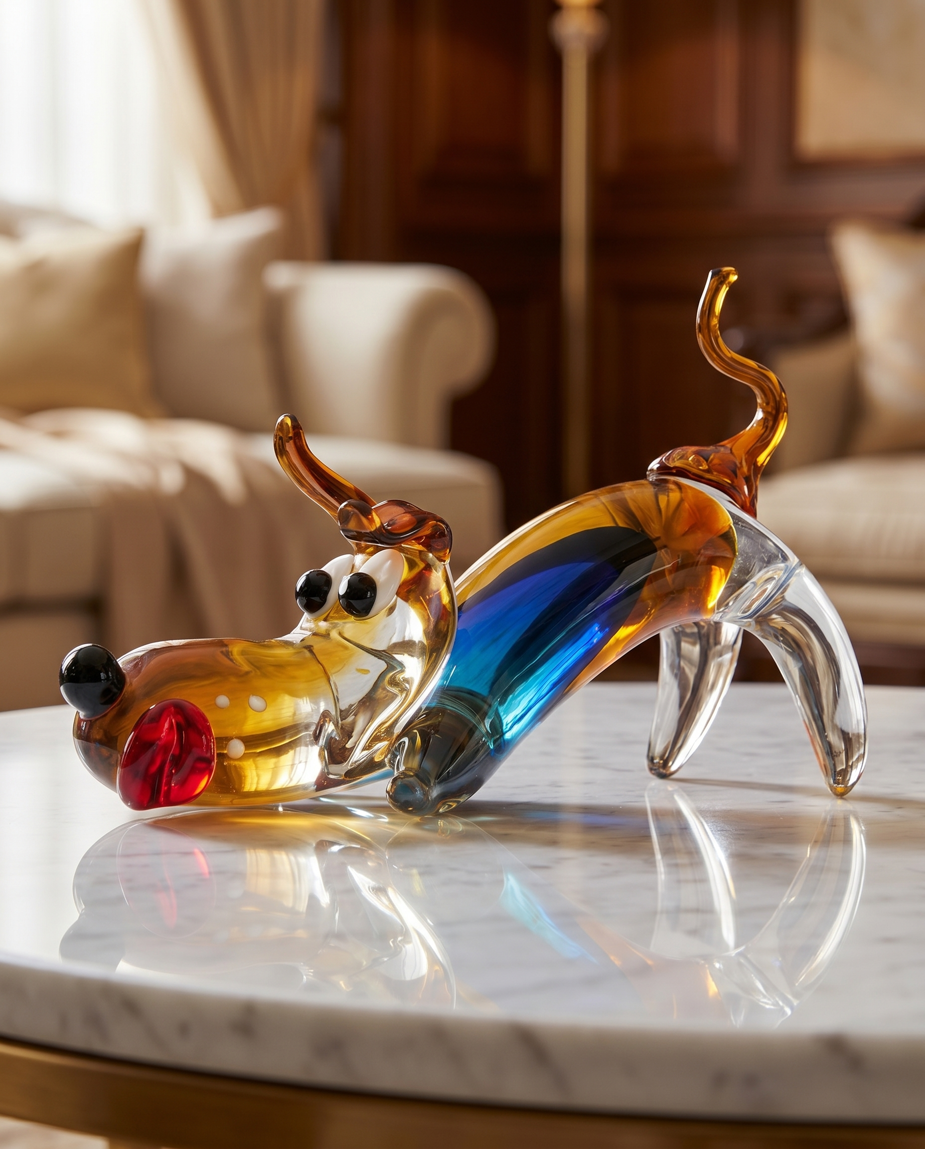 Transparent Scooby Crystal Glass Decor