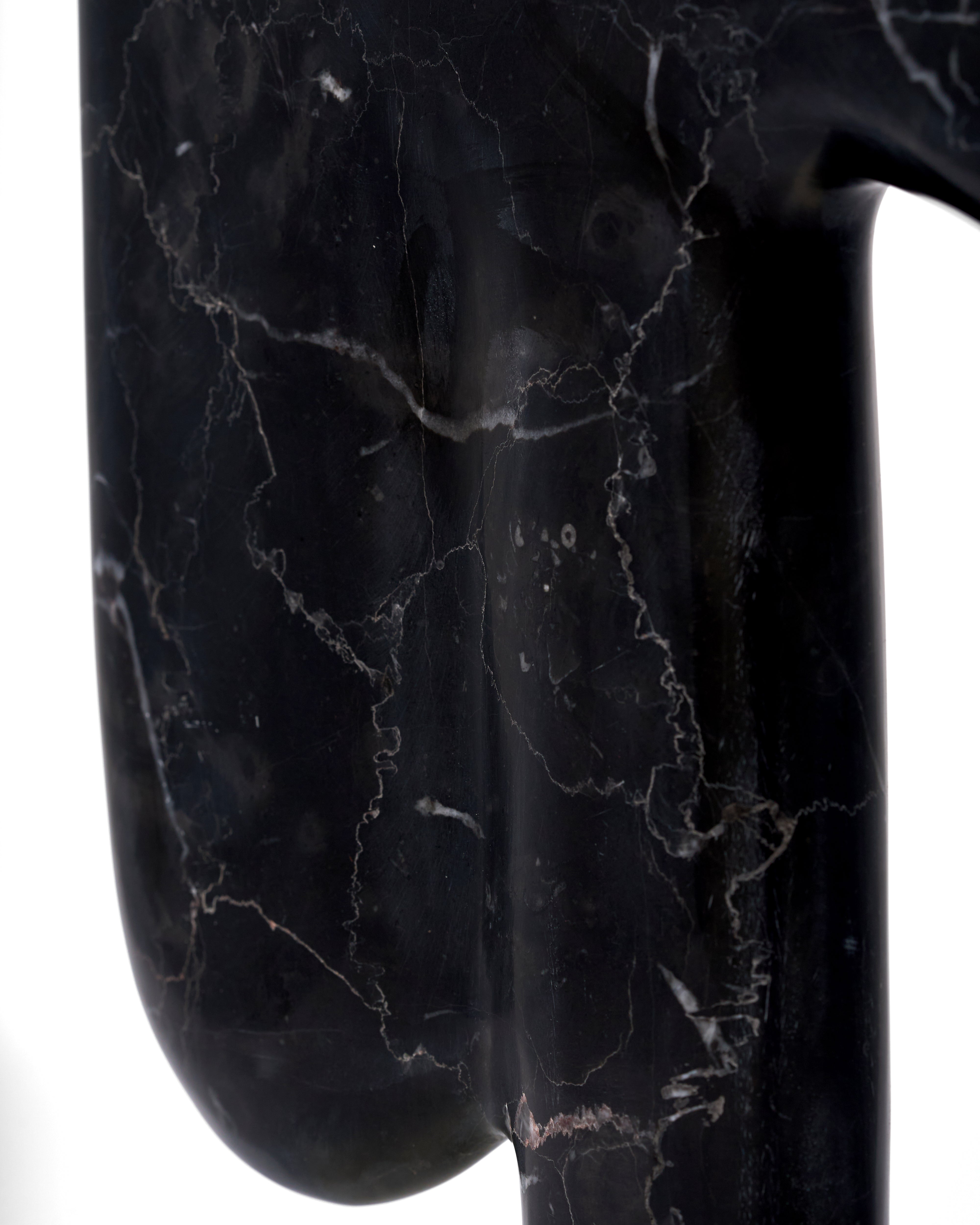 Silent Expression Marble Sculpture Black & White