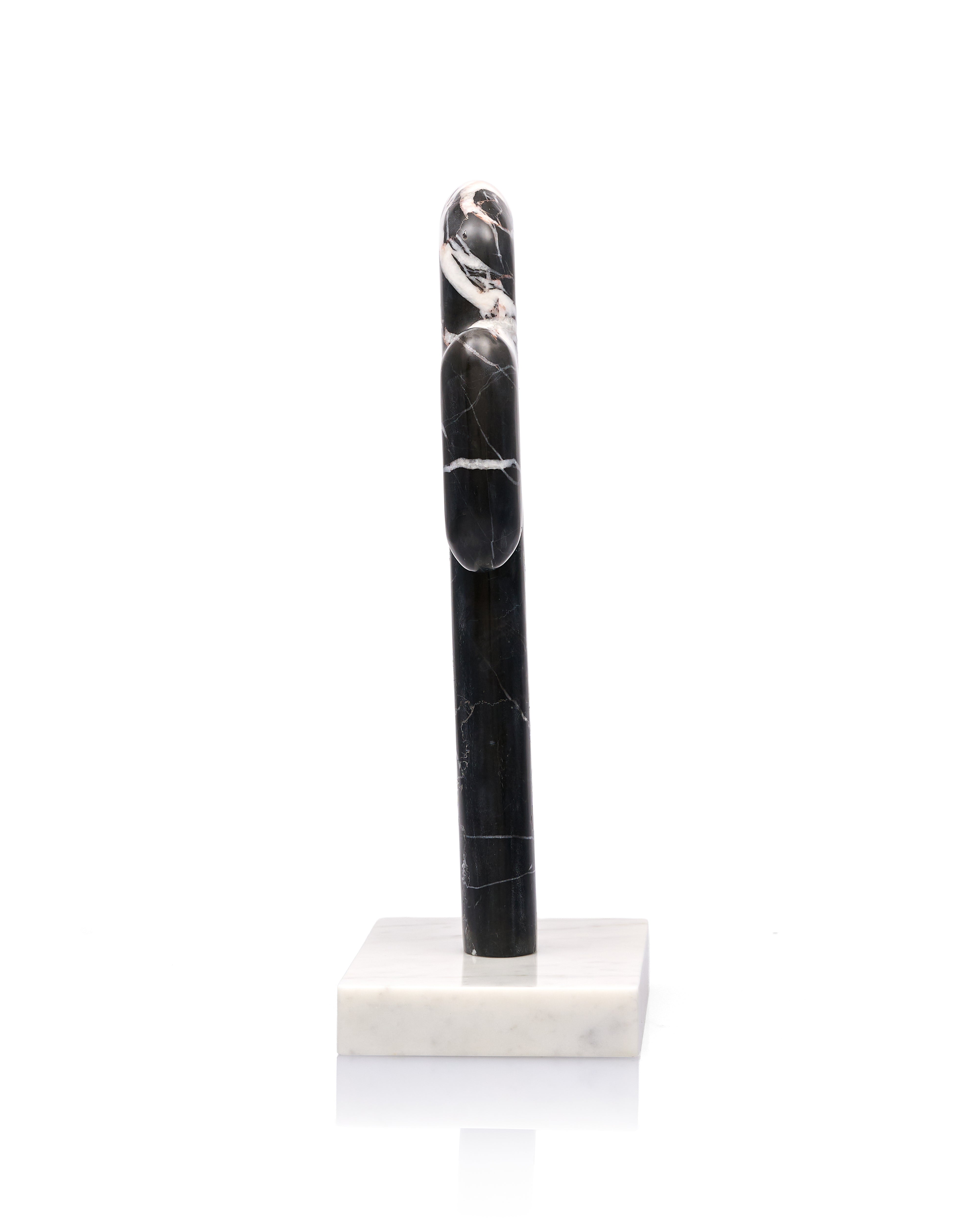 Silent Expression Marble Sculpture Black & White