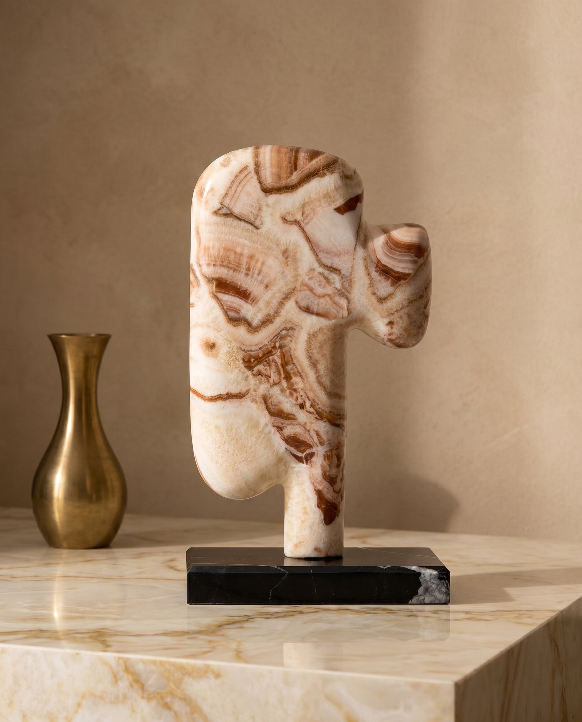 Silent Expression Marble Sculpture French Red I