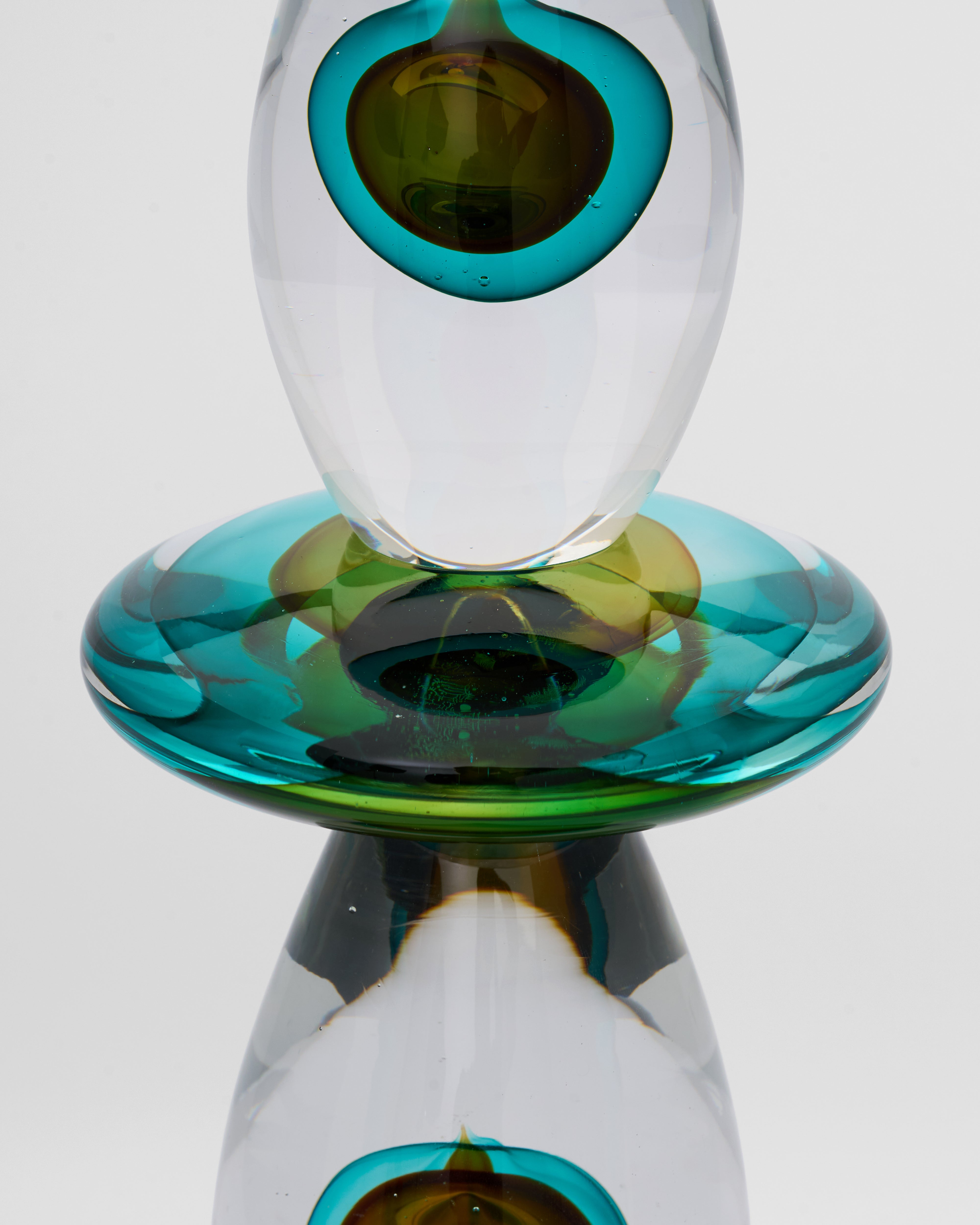 Detailed view of Solae Glass Drop Decor highlighting refined teardrop features and luxurious finish
