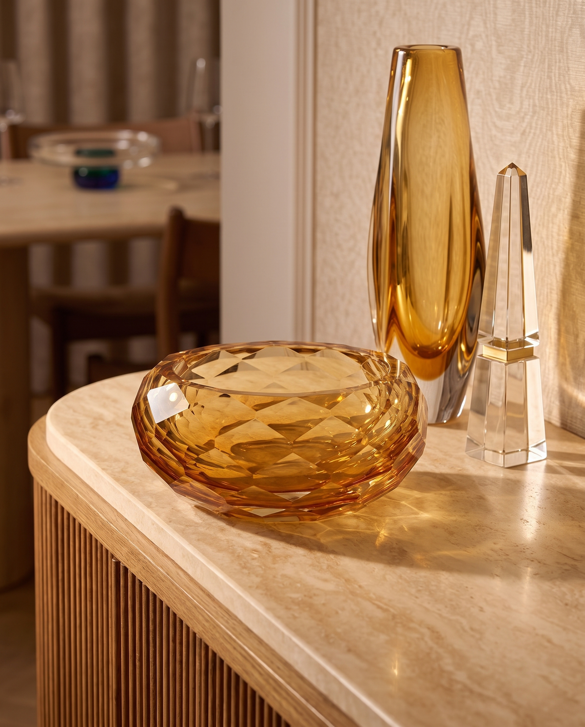 Solaria Amber Glass Bowl