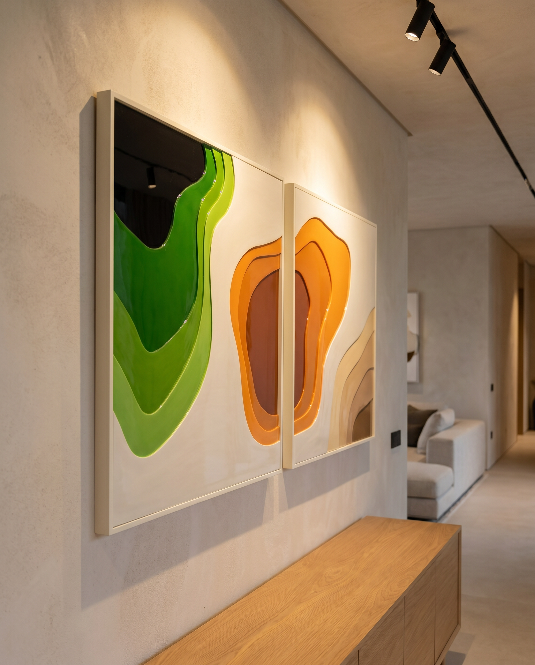 Aura Wave Duo Acrylic Wallart