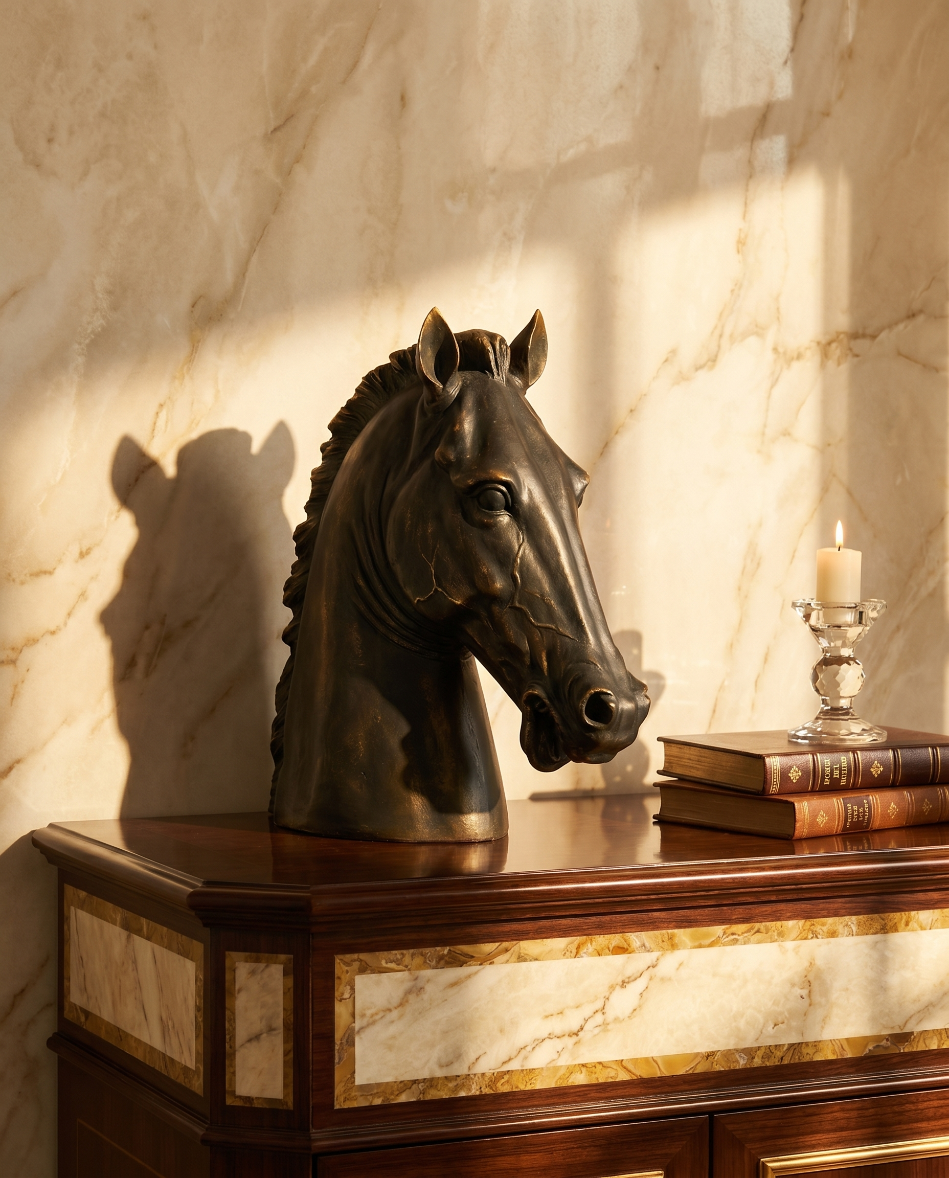 Timber Majesty Horse Head Resin Sculpture