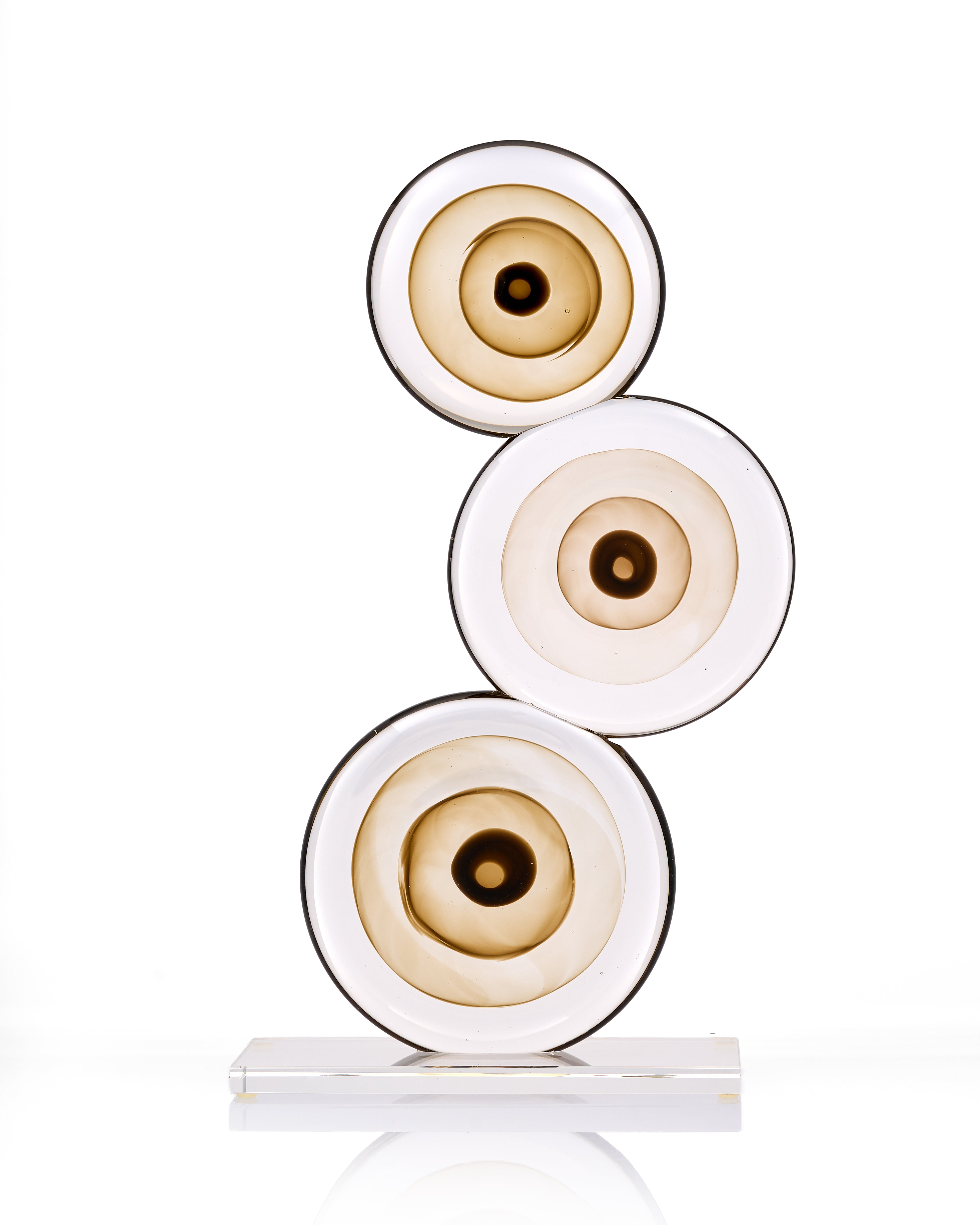 Trinity Orbit Crystal Glass Decor