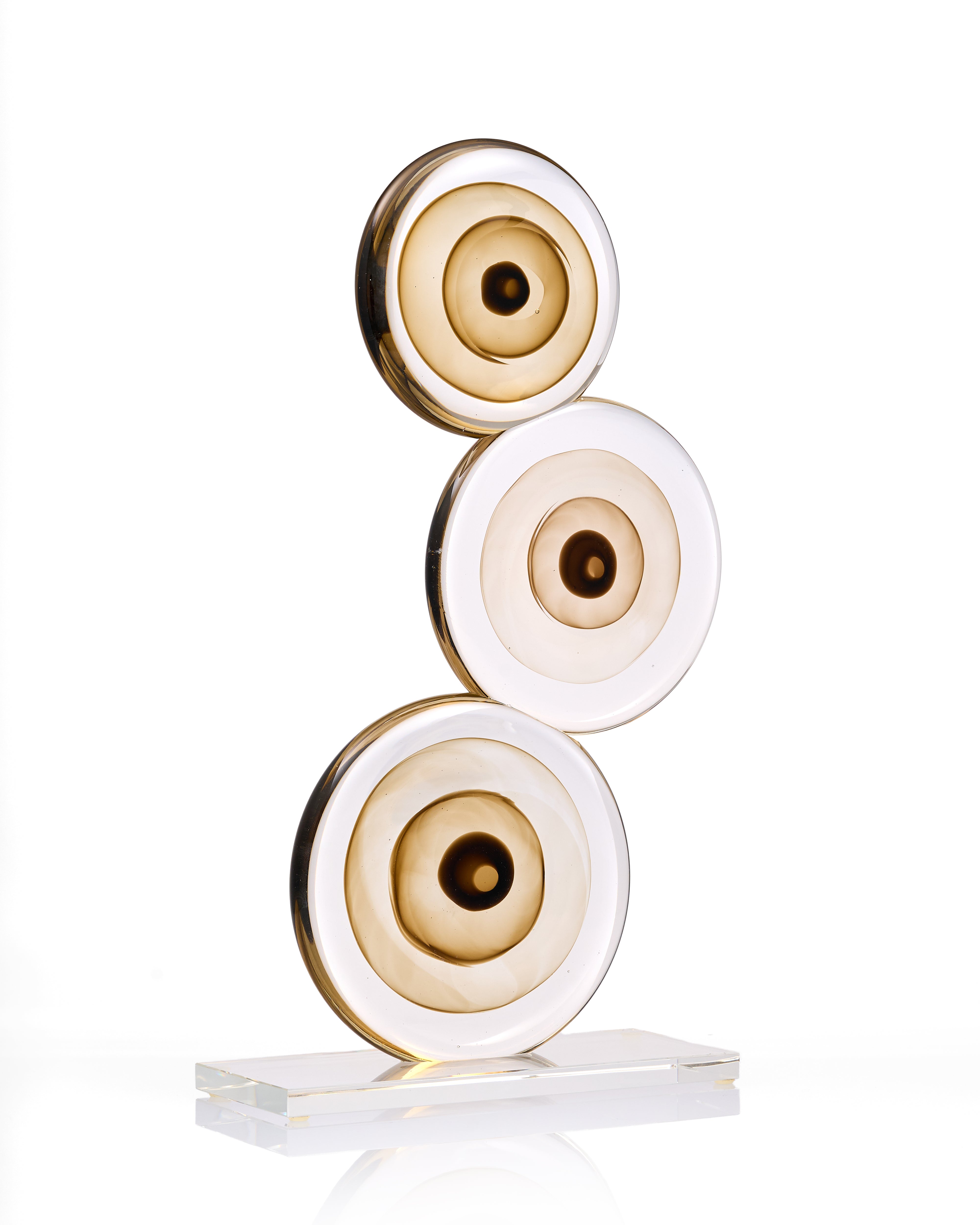 Trinity Orbit Crystal Glass Decor